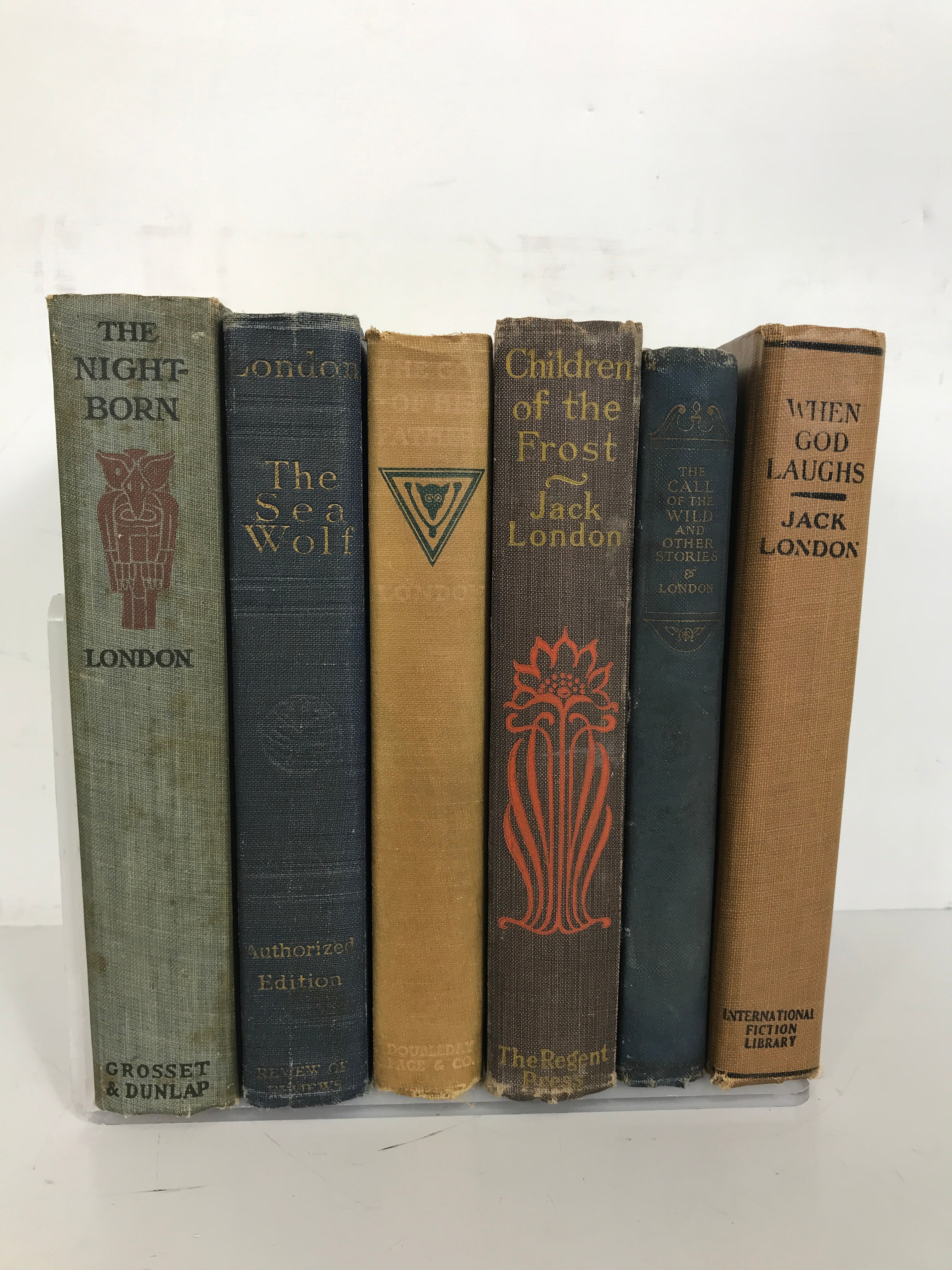 Lot of 6 Antique Jack London incl Call of the Wild/The Night Born HC