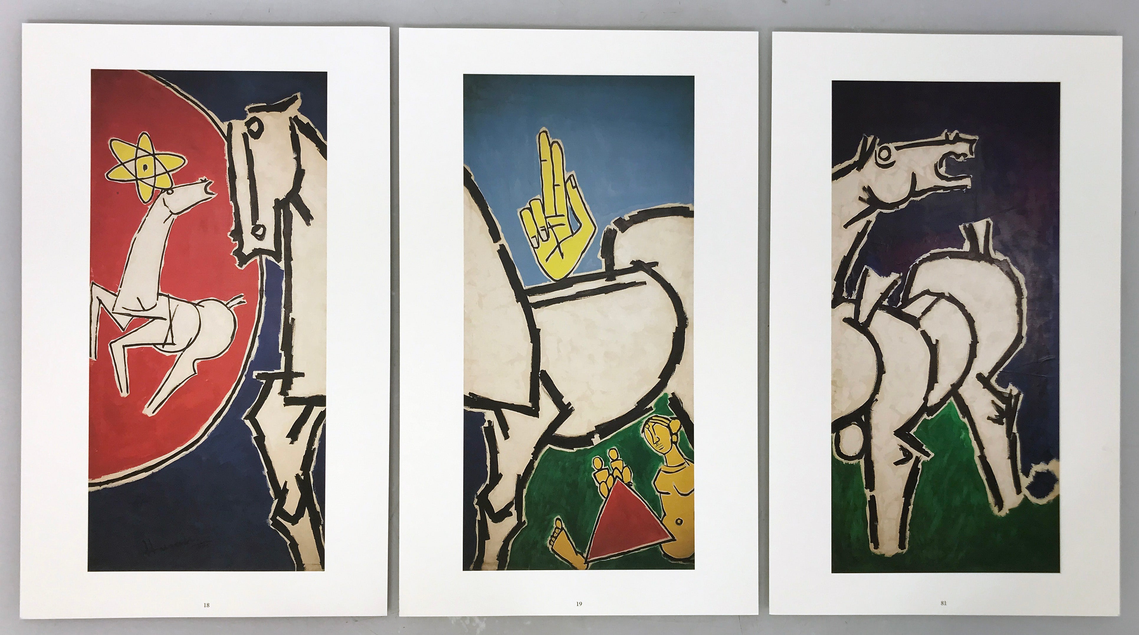 Set of Prints of MF Husain's "Lightning"