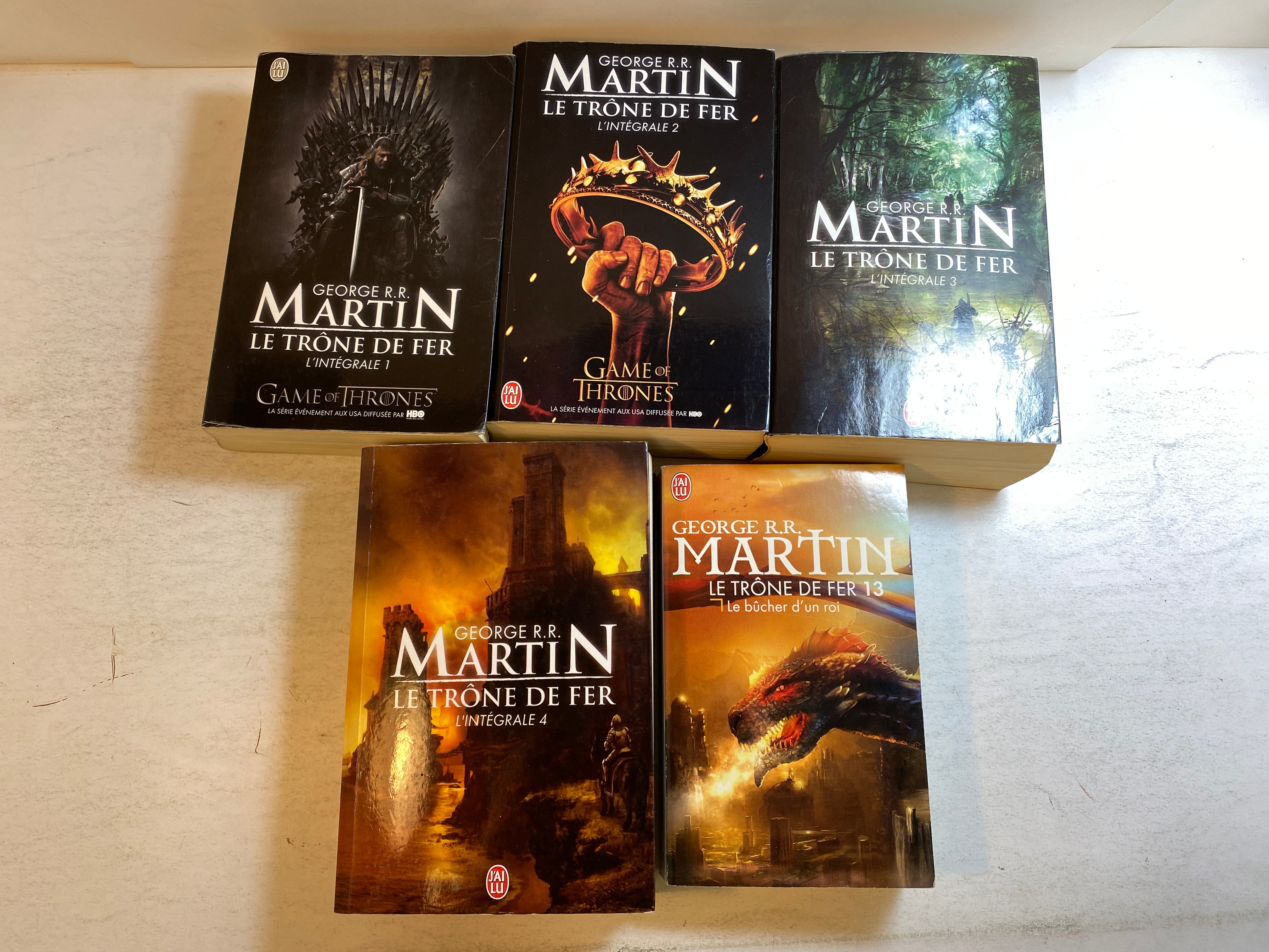 Lot of 5 Game of Thrones Novels in French SC George RR Martin 2003-2012