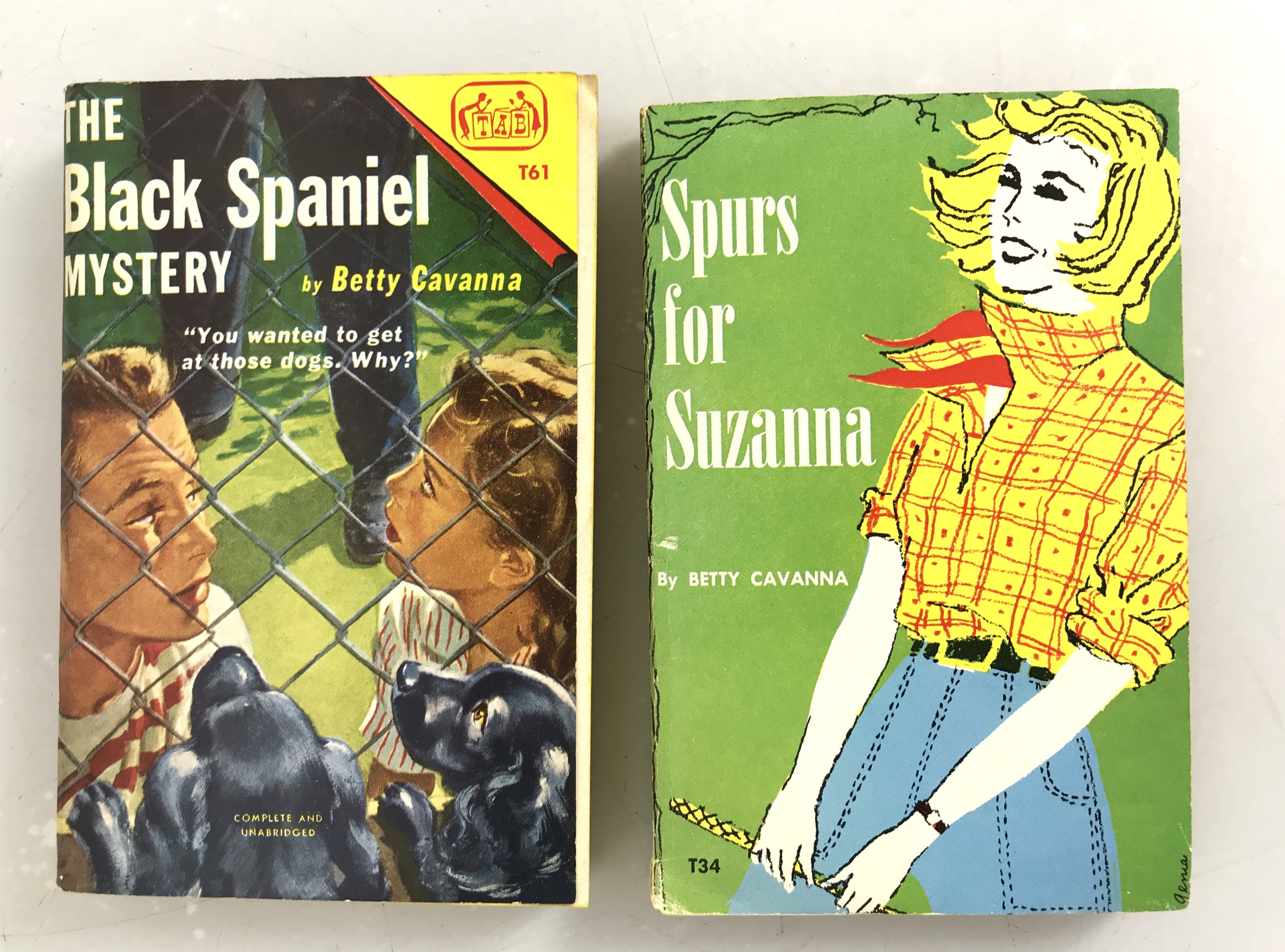 Lot of 2 Vintage Betty Cavanna Tab Book Club Books 1951-1959 SC