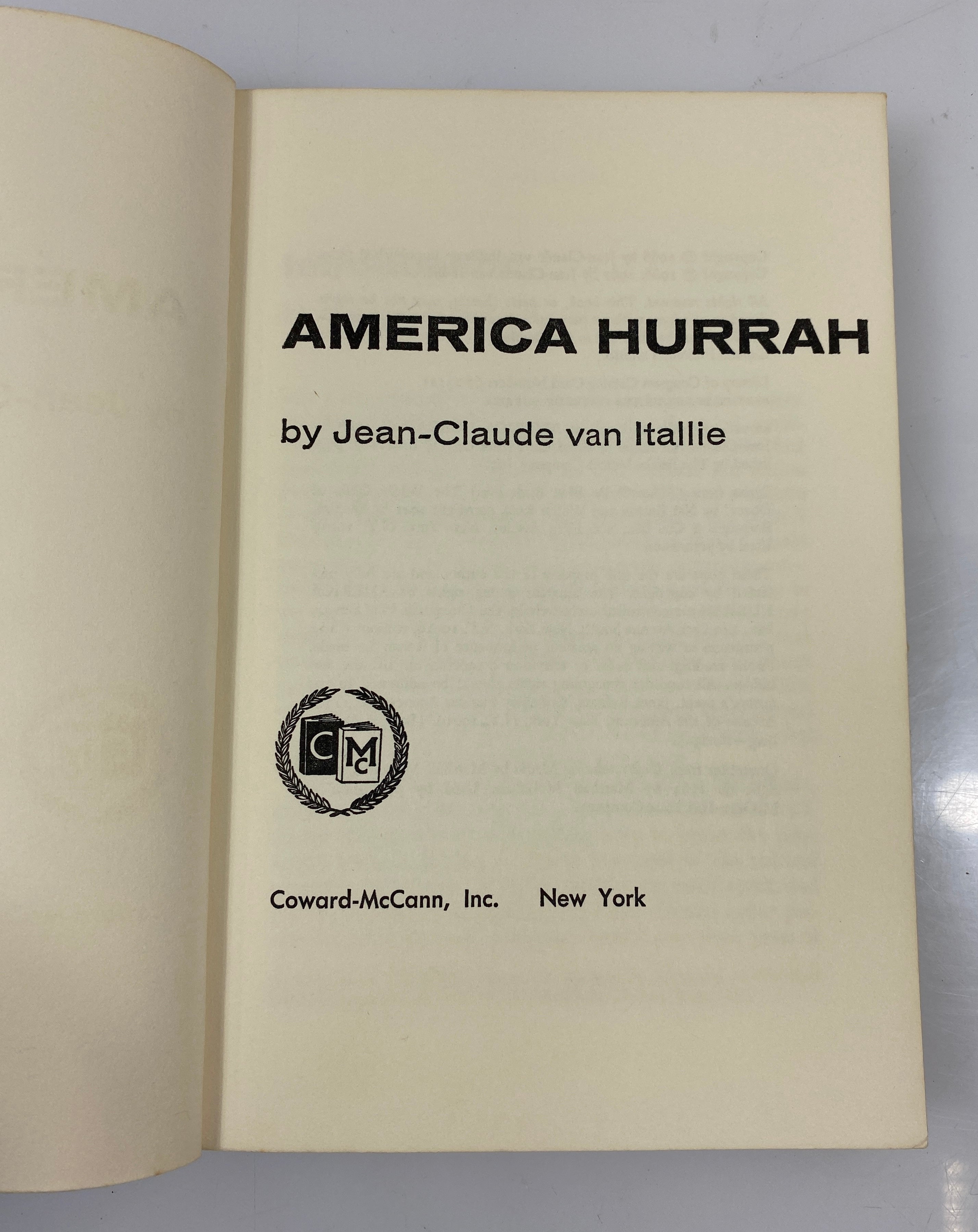 America Hurrah by Jean-Claude van Itallie 1967 1st Ed. SC