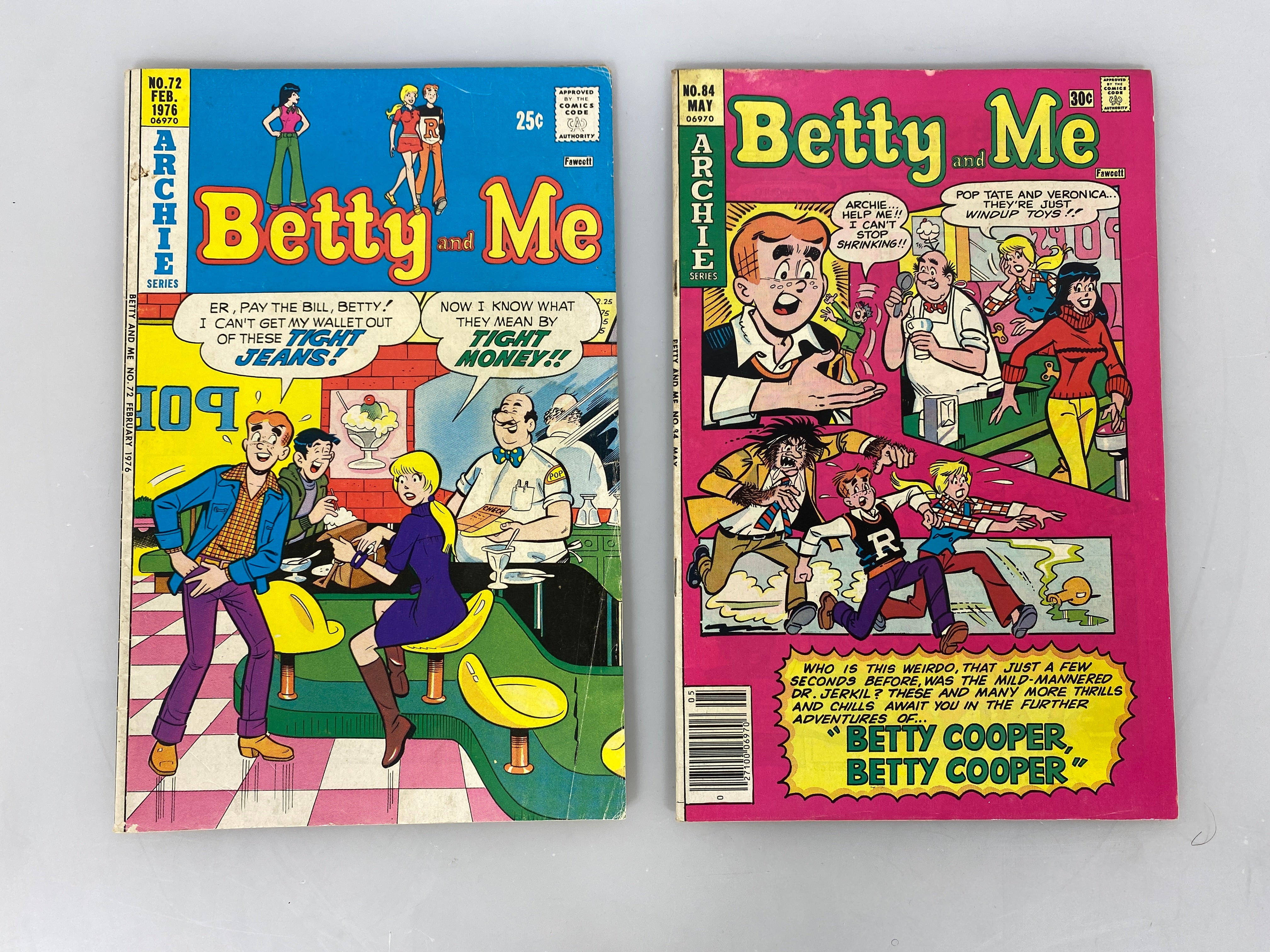 Archie Comic Betty and Me Lot of 10 1970-1977