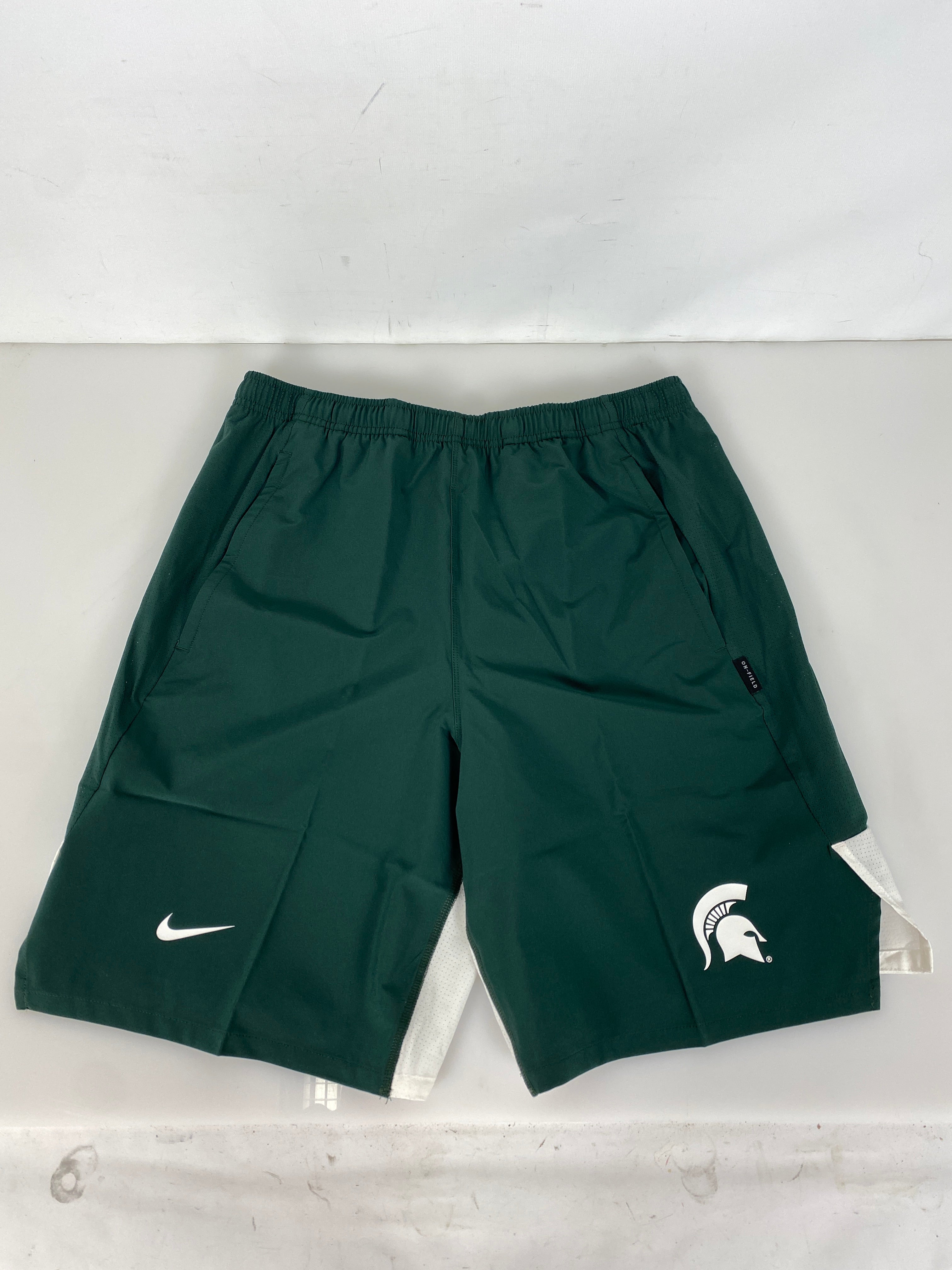 Nike Dri-fit Flex Green and White Workout Shorts Men's Size S *NEW*