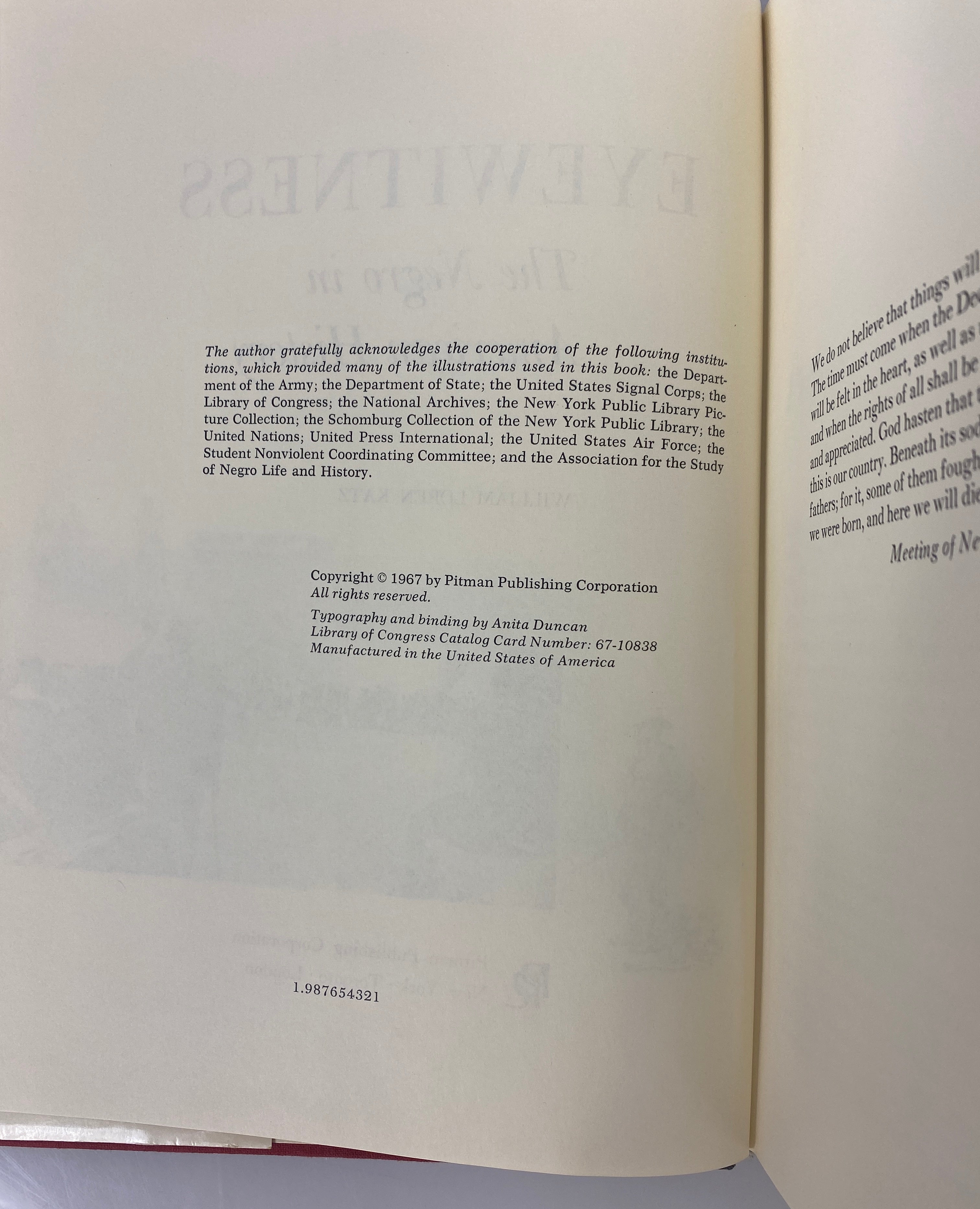 2 Vols: The Negro Handbook/Eyewitness: The Negro in American History 1967 HC