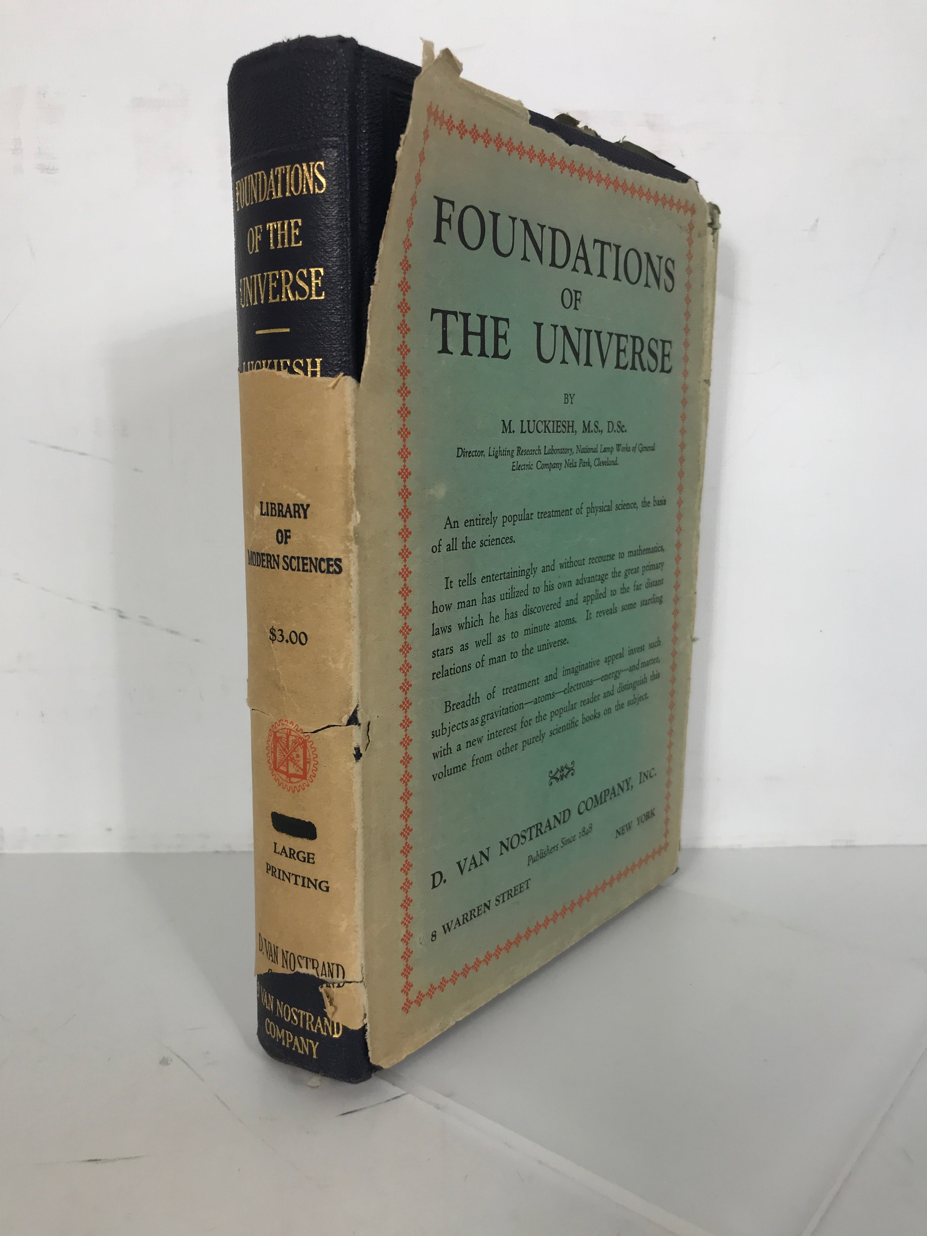 Foundations of the Universe M. Luckiesh 5th Print 1931 Vintage HCDJ