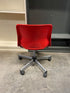 Red Plastic Chair on Wheels