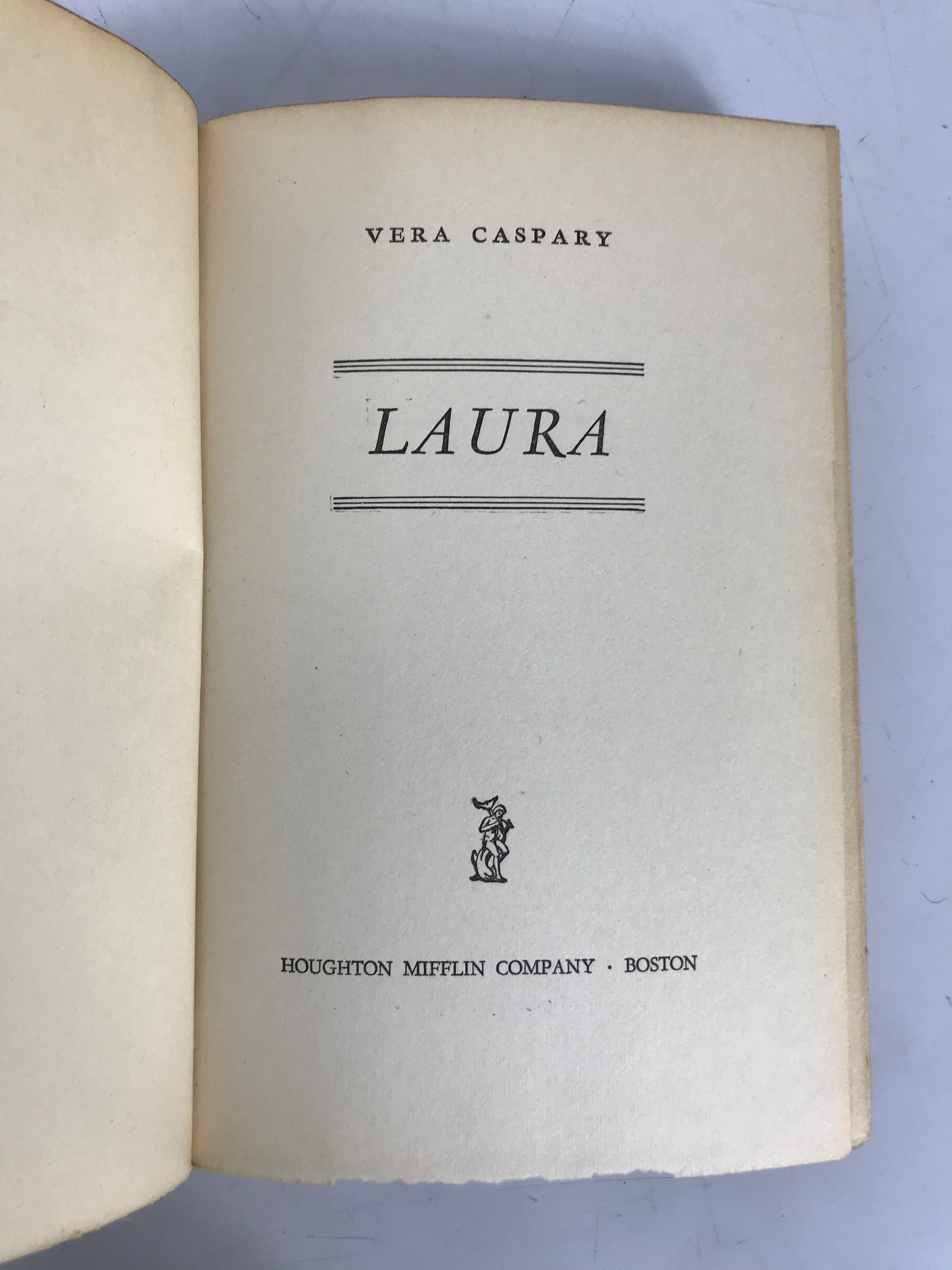 Laura by Vera Caspary 1943 BCE Houghton Mifflin HC w Original DJ