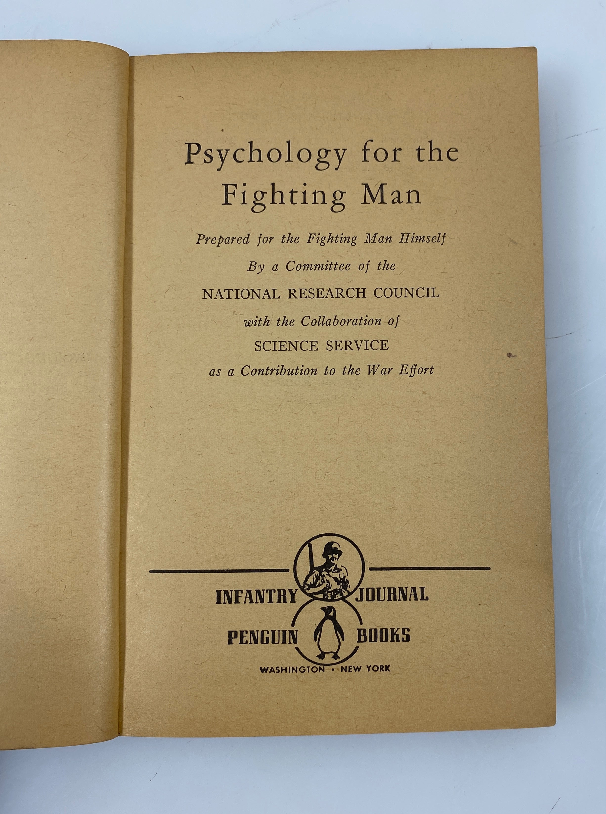 Psychology for the Fighting Man Infantry Journal 2nd Ed. 1944 SC