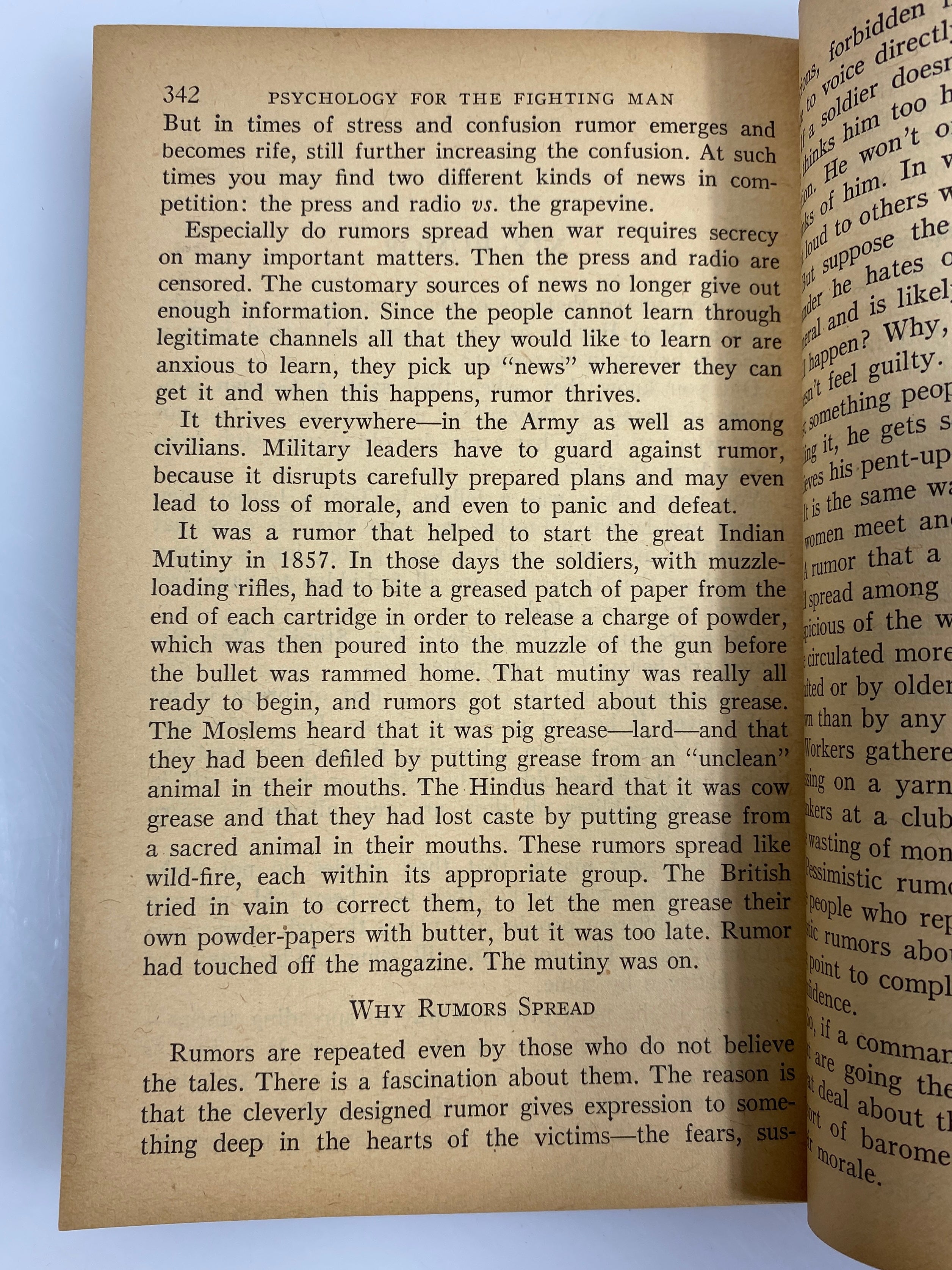 Psychology for the Fighting Man Infantry Journal 2nd Ed. 1944 SC