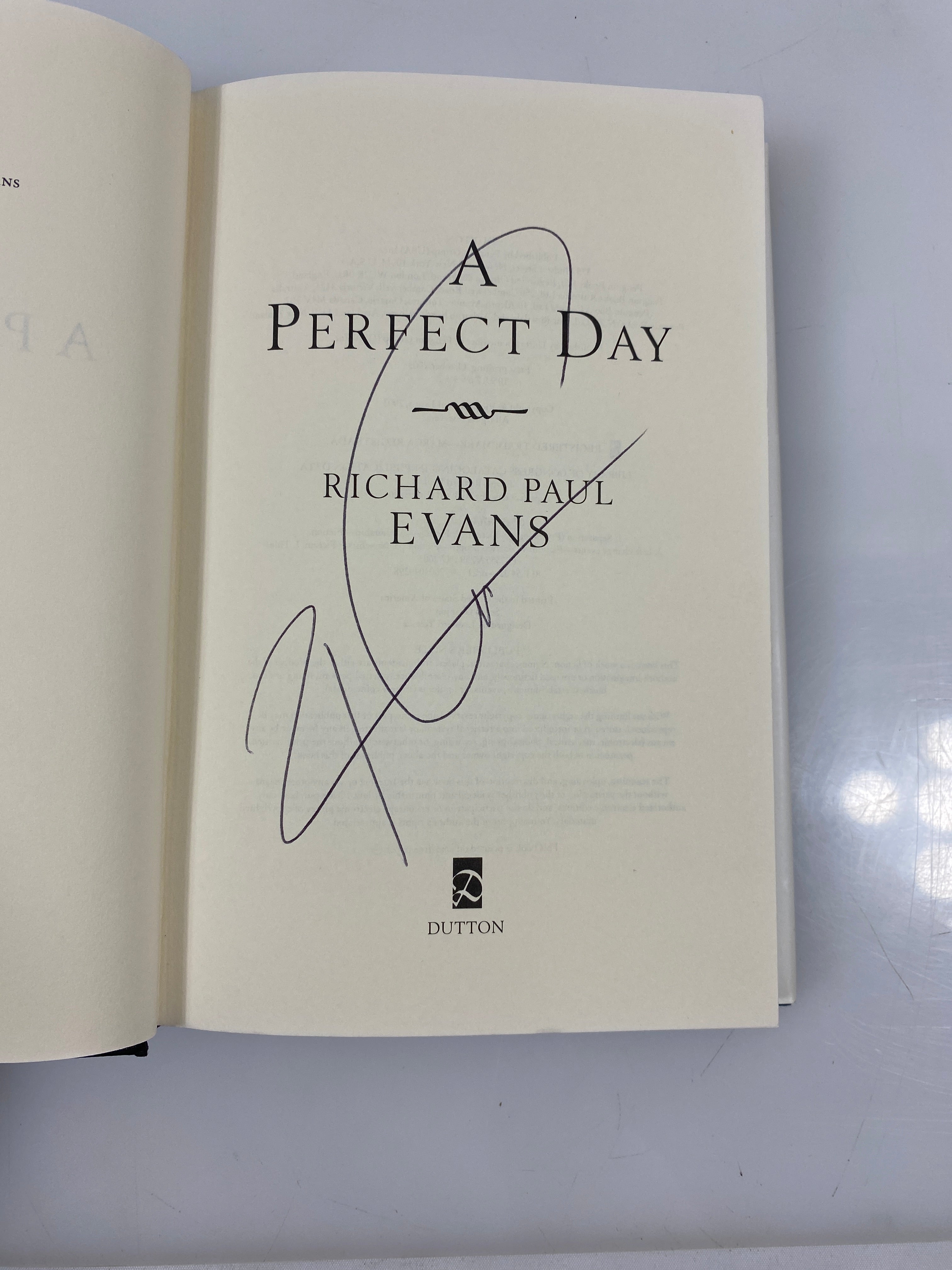 *Signed* A Perfect Day by Richard Paul Evans 2003 HCDJ