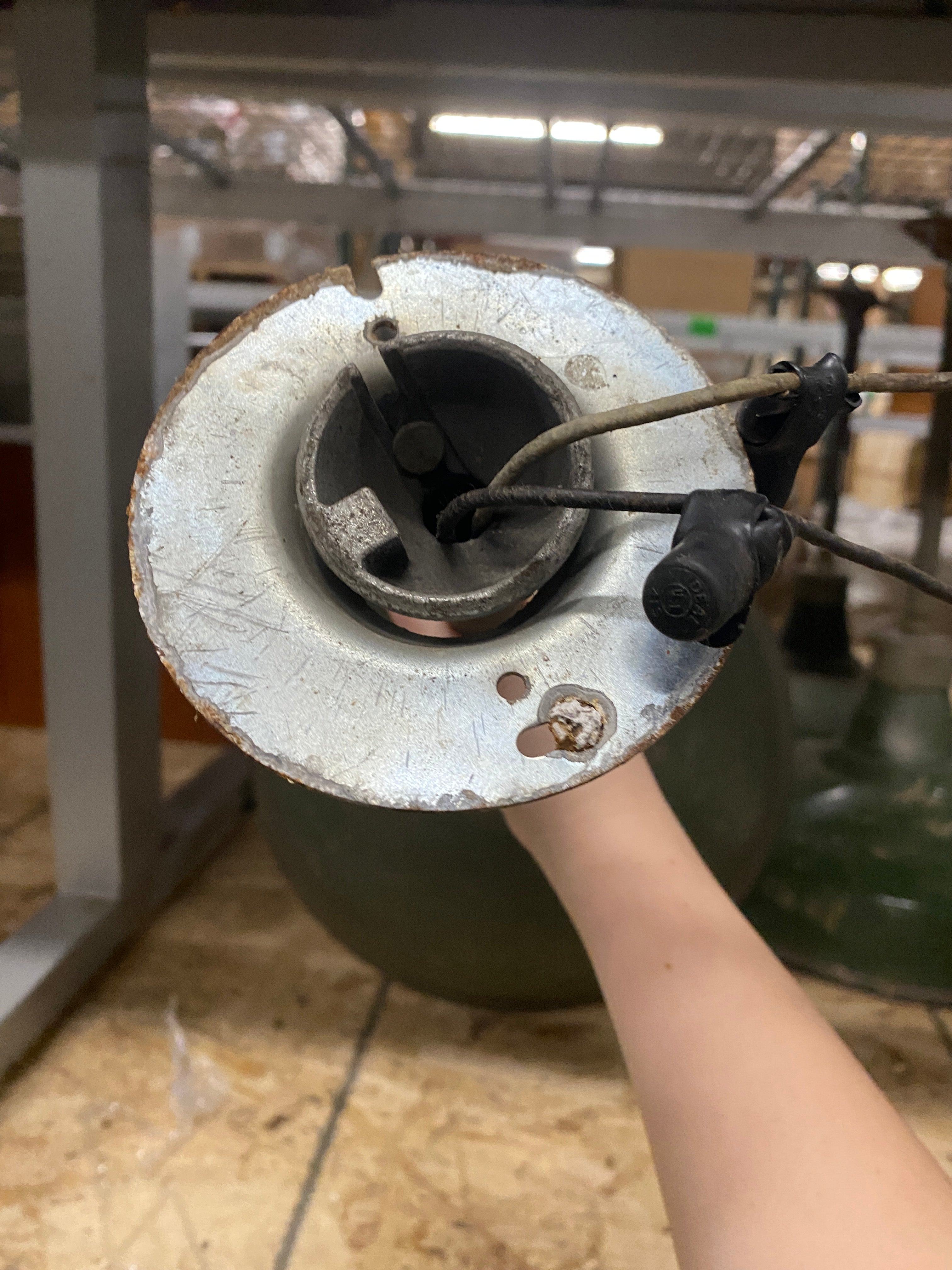 Green Metal Industrial Lamp