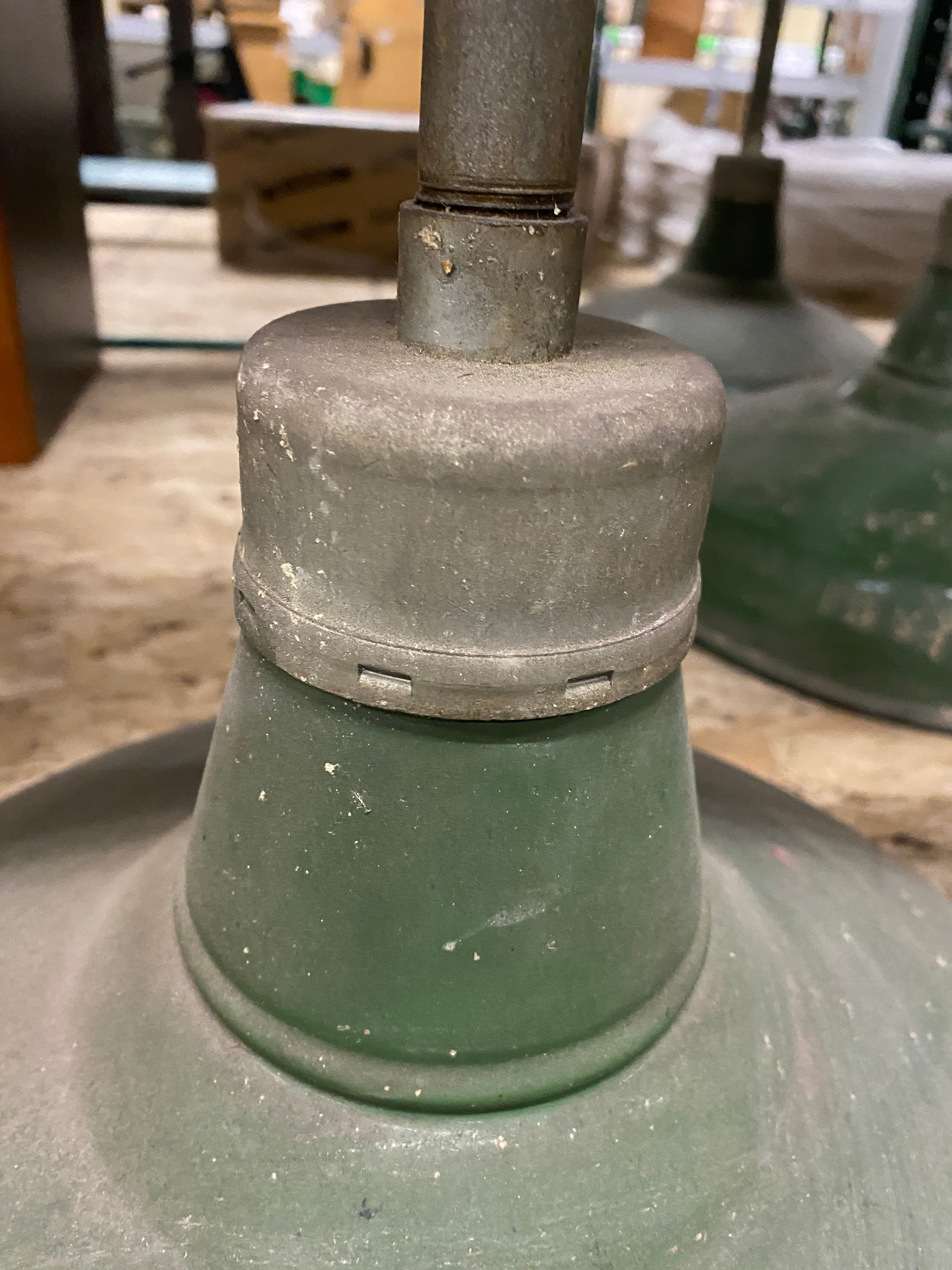 Green Metal Industrial Lamp