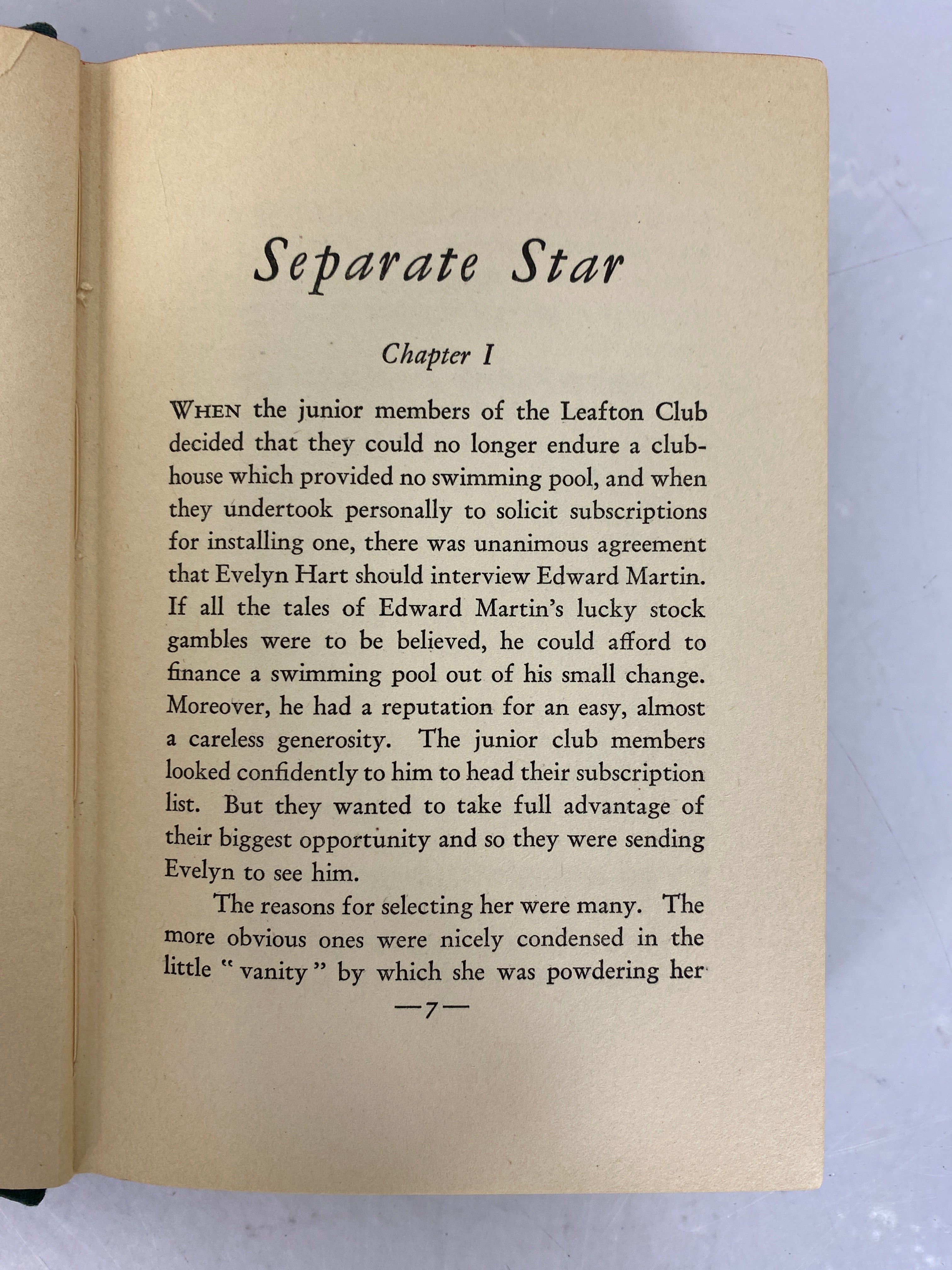 Separate Star by Mary Badger Wilson 1932 HC