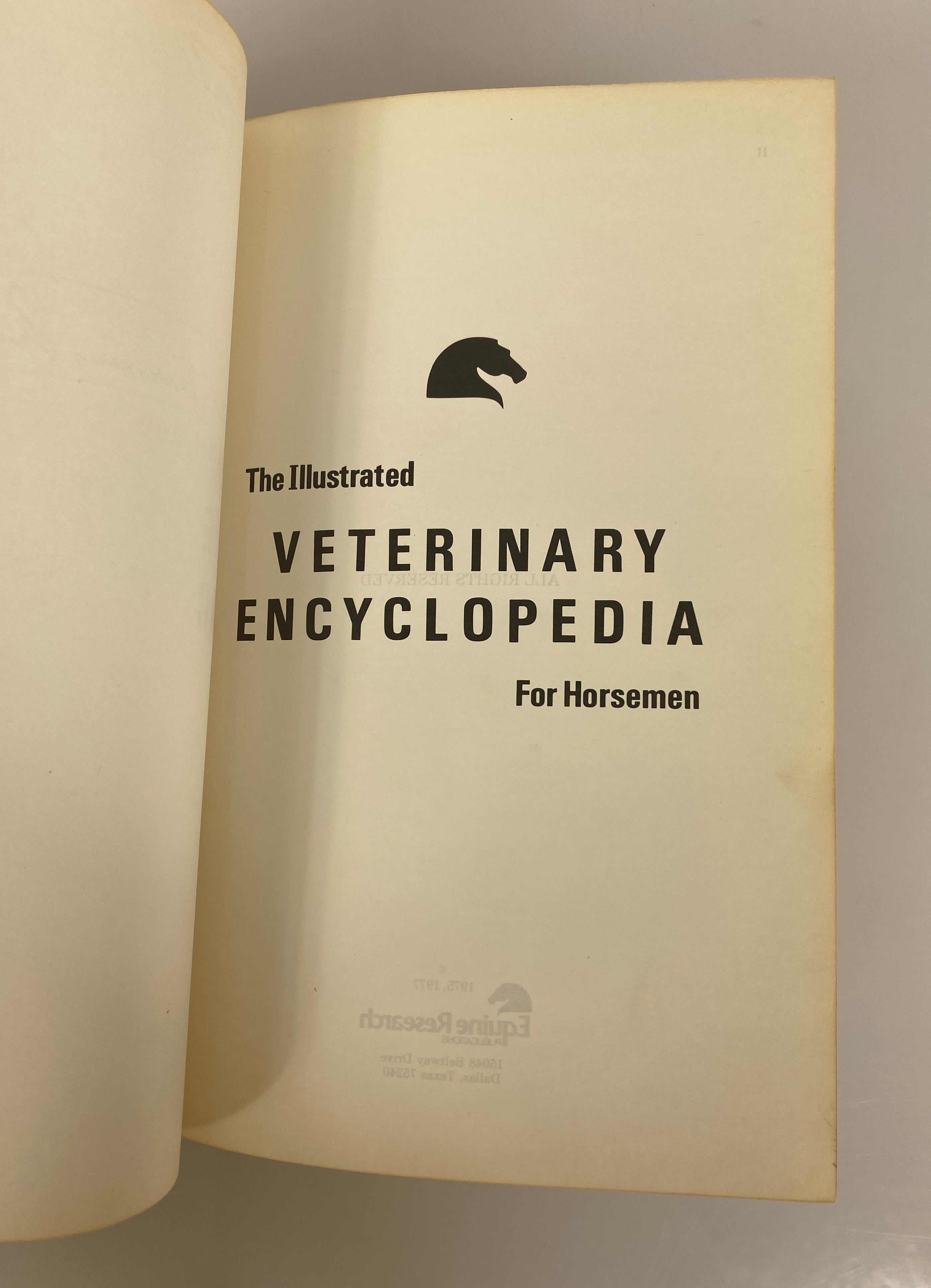 Lot of 2: Veterinary Encyclopedia for Horsemen/Treatments & Medications 1977 HC