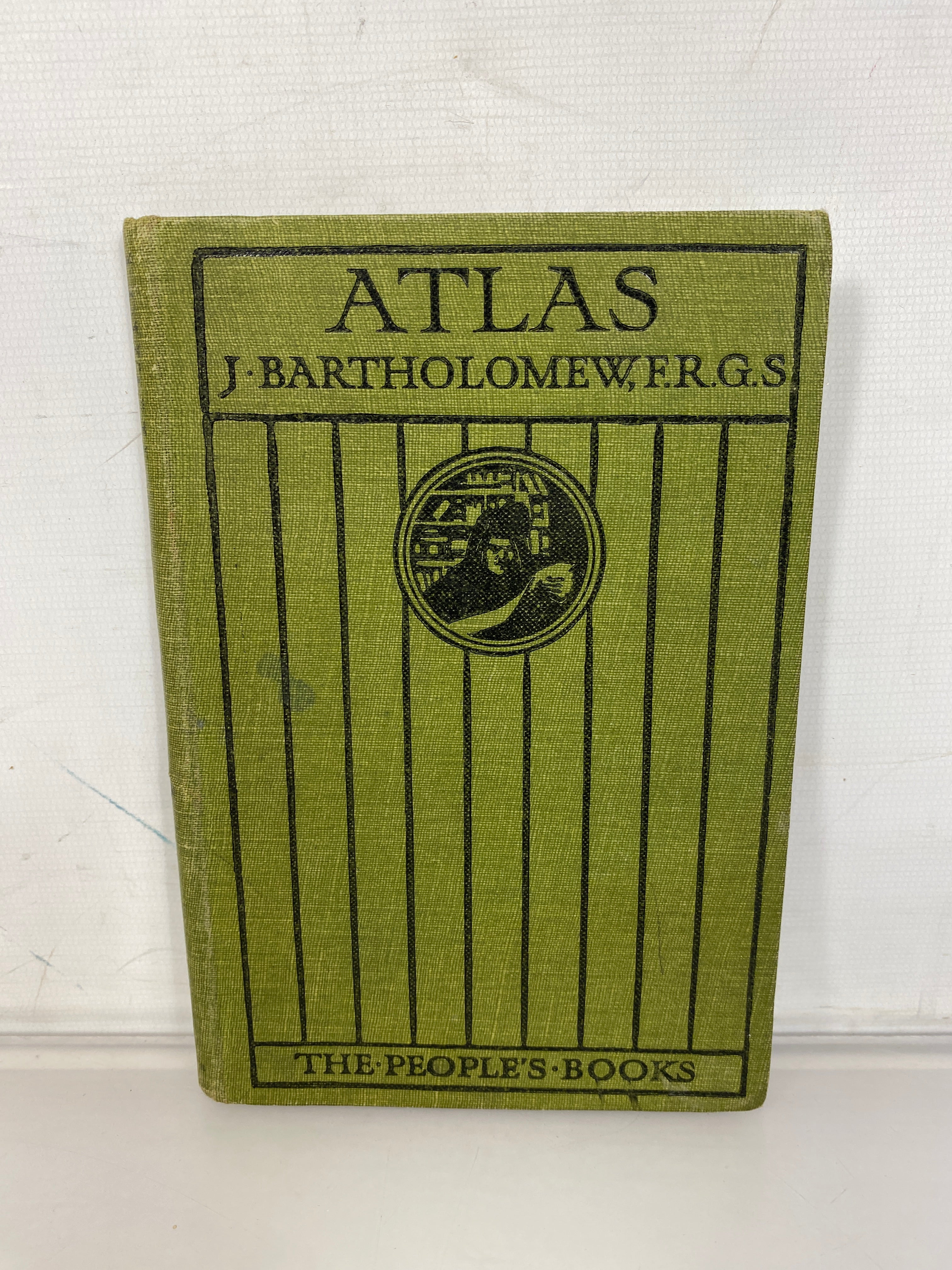 Small Antique Atlas of the World by J. Bartholomew c1915 The People's Books HC