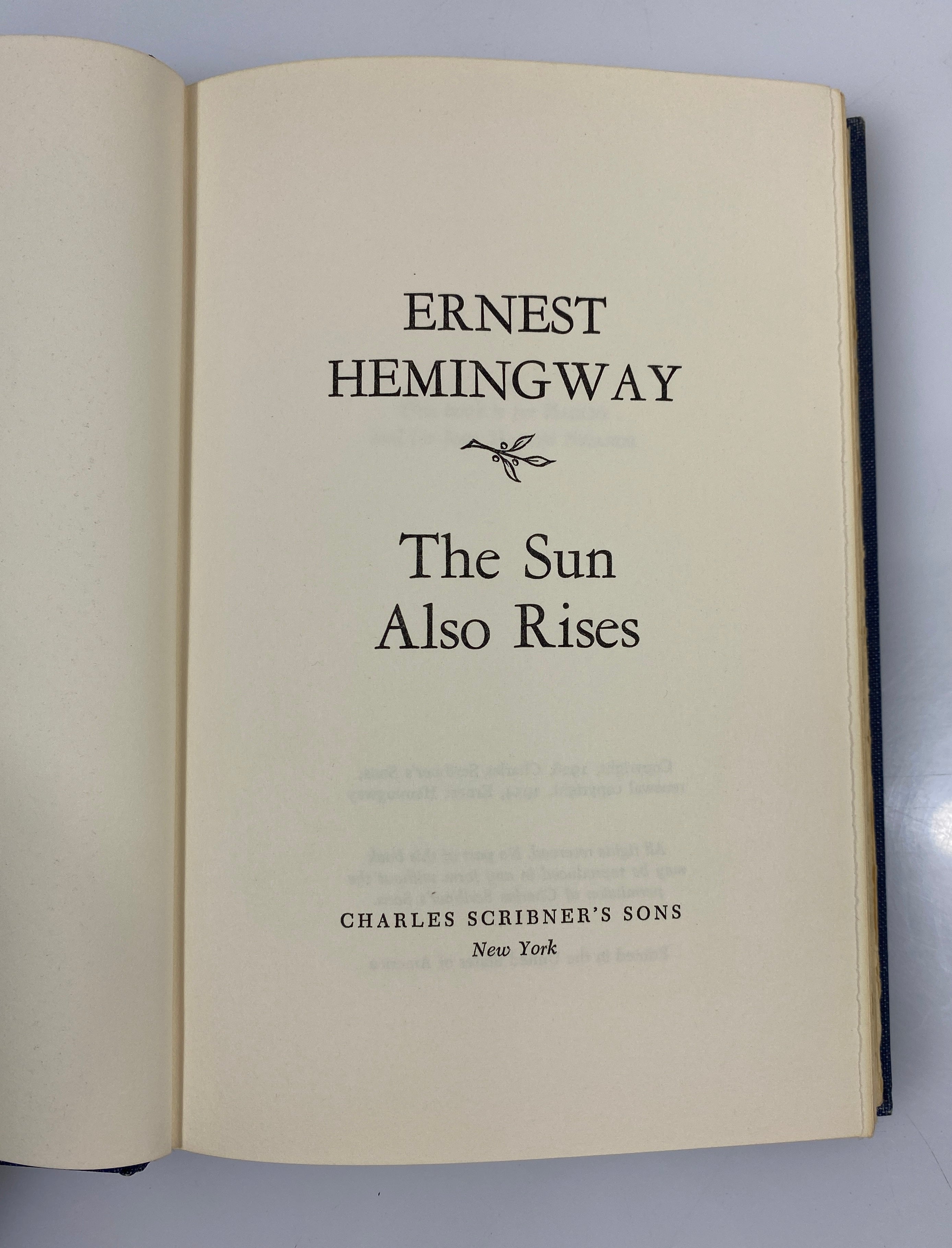 The Sun Also Rises by Hemingway Charles Scribner's Sons 1954 HC