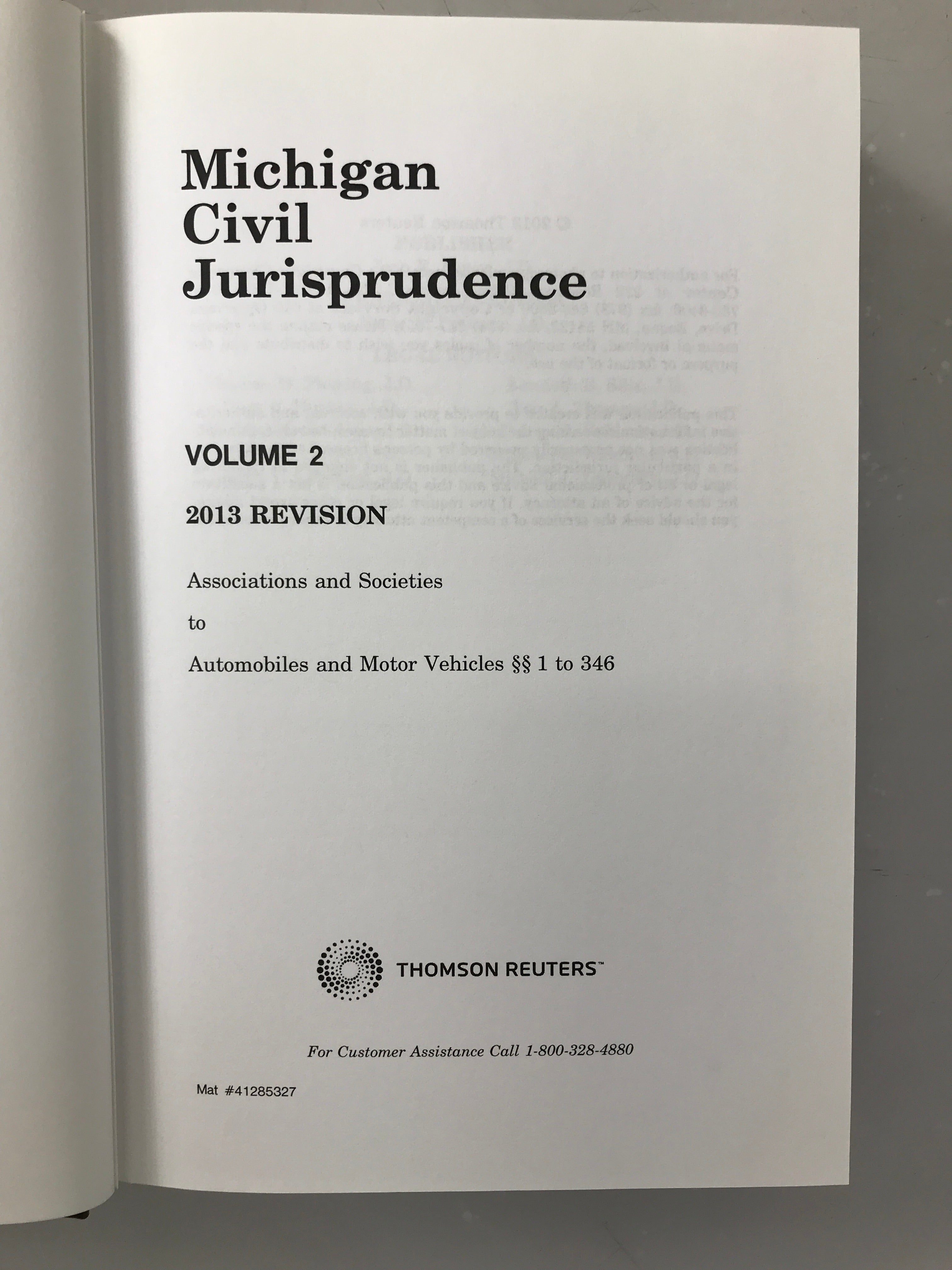 2 Volumes of Michigan Civil Jurisprudence 2013 Revision HC