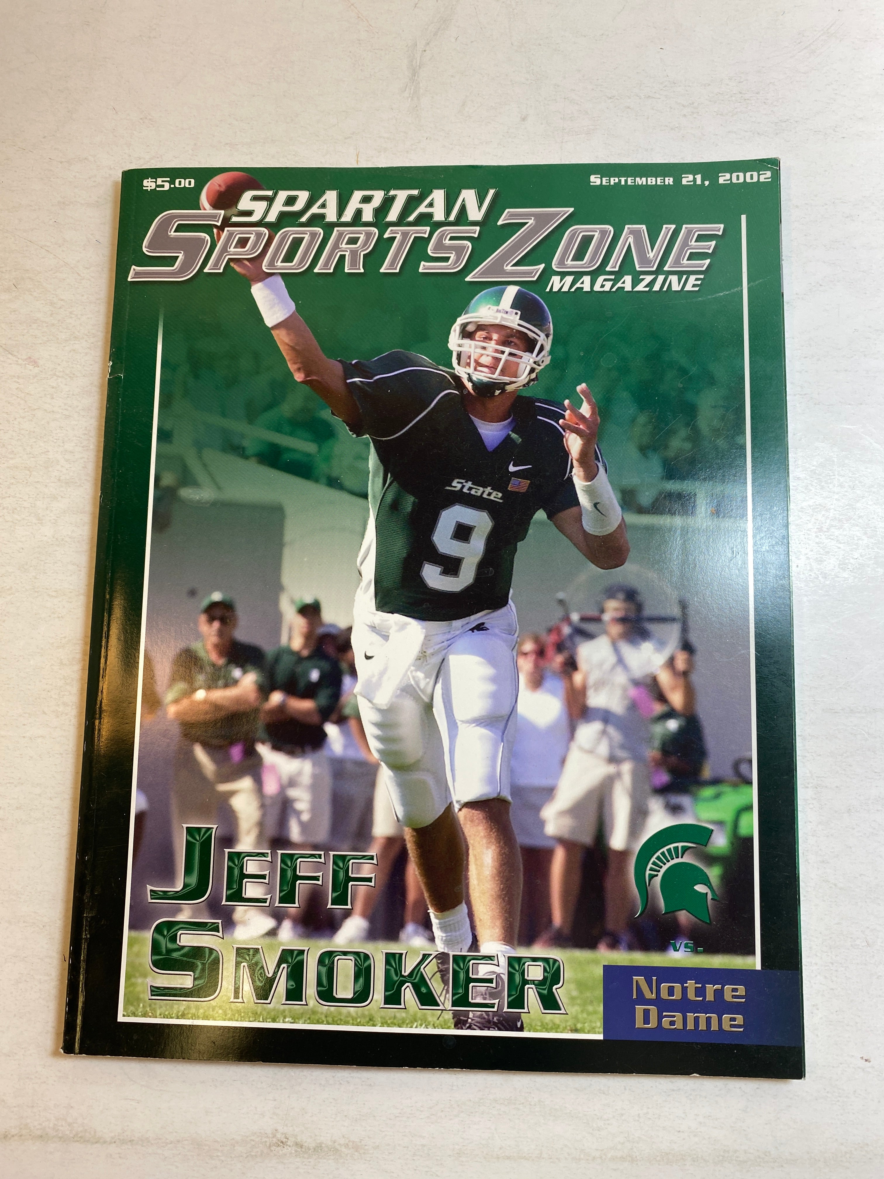 2002 Michigan State Vs Notre Dame Football Program Jeff Smoker