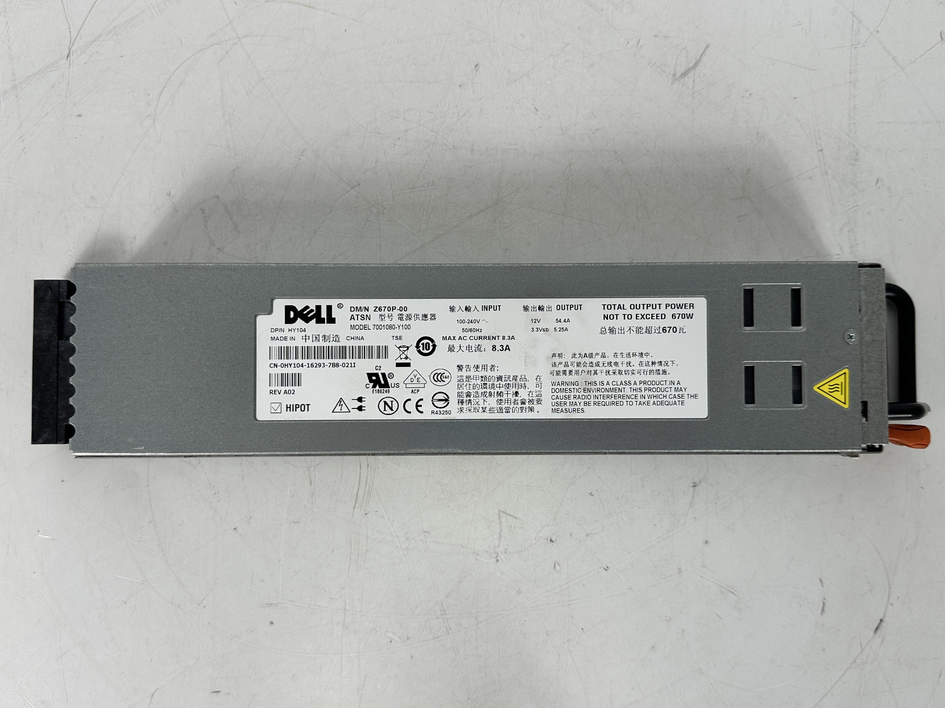 Dell Z670P-00 670W Redundant Hot Swap Server Power Supply