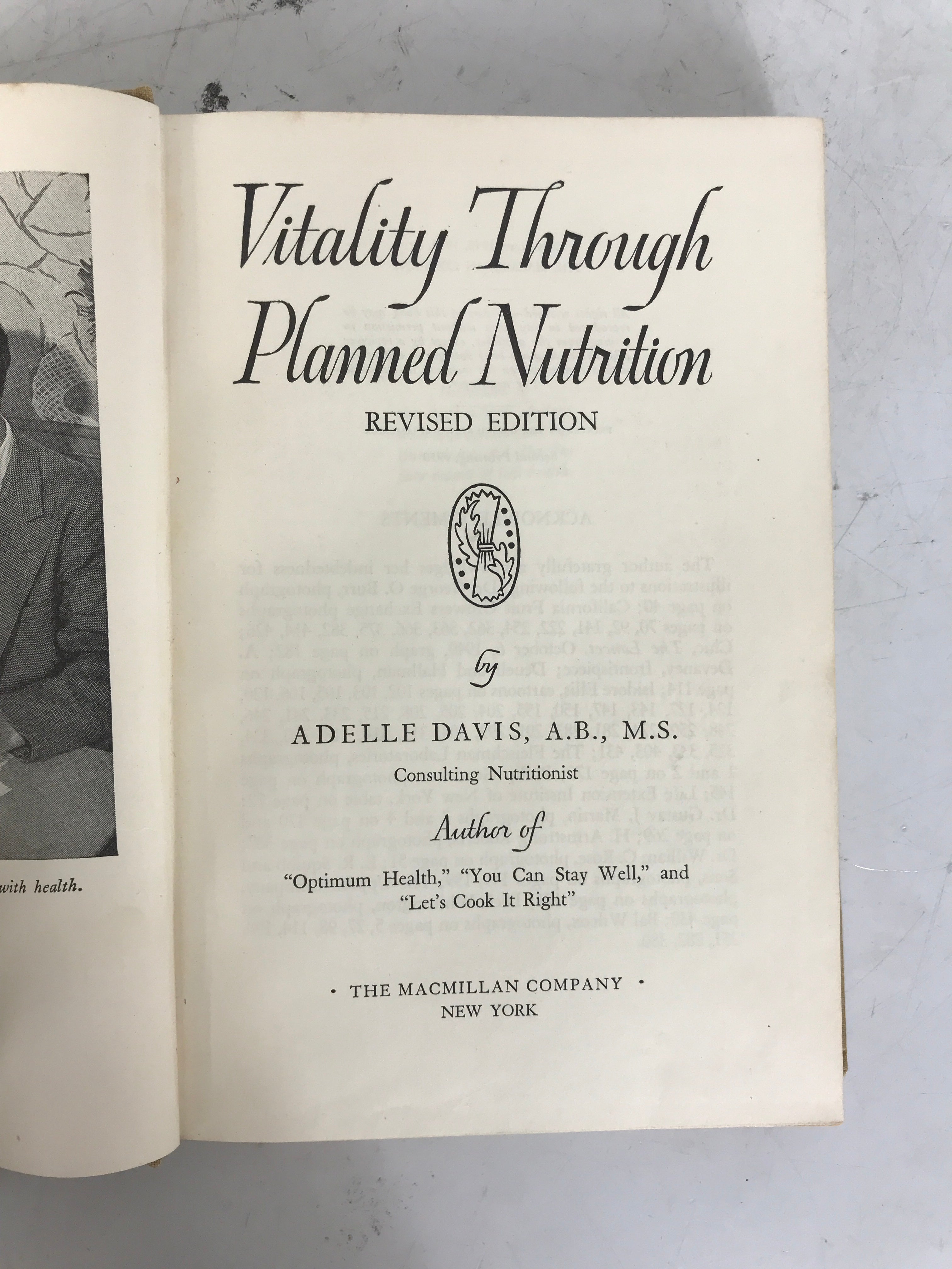 2 Vtg Adelle Davis: Vitality Through Planned Nutrition/Let's Cook it Right HC