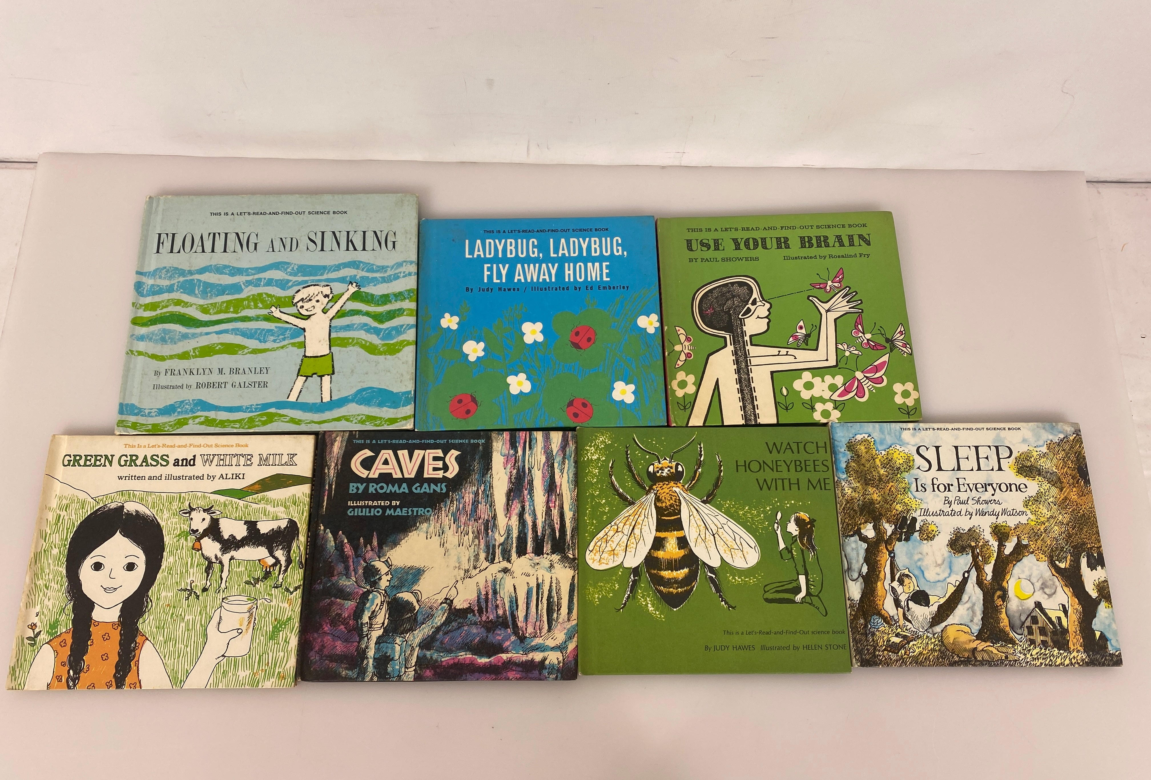 Lot of 7 Let's Read and Find Out Science Books 1964-76 Vintage HC