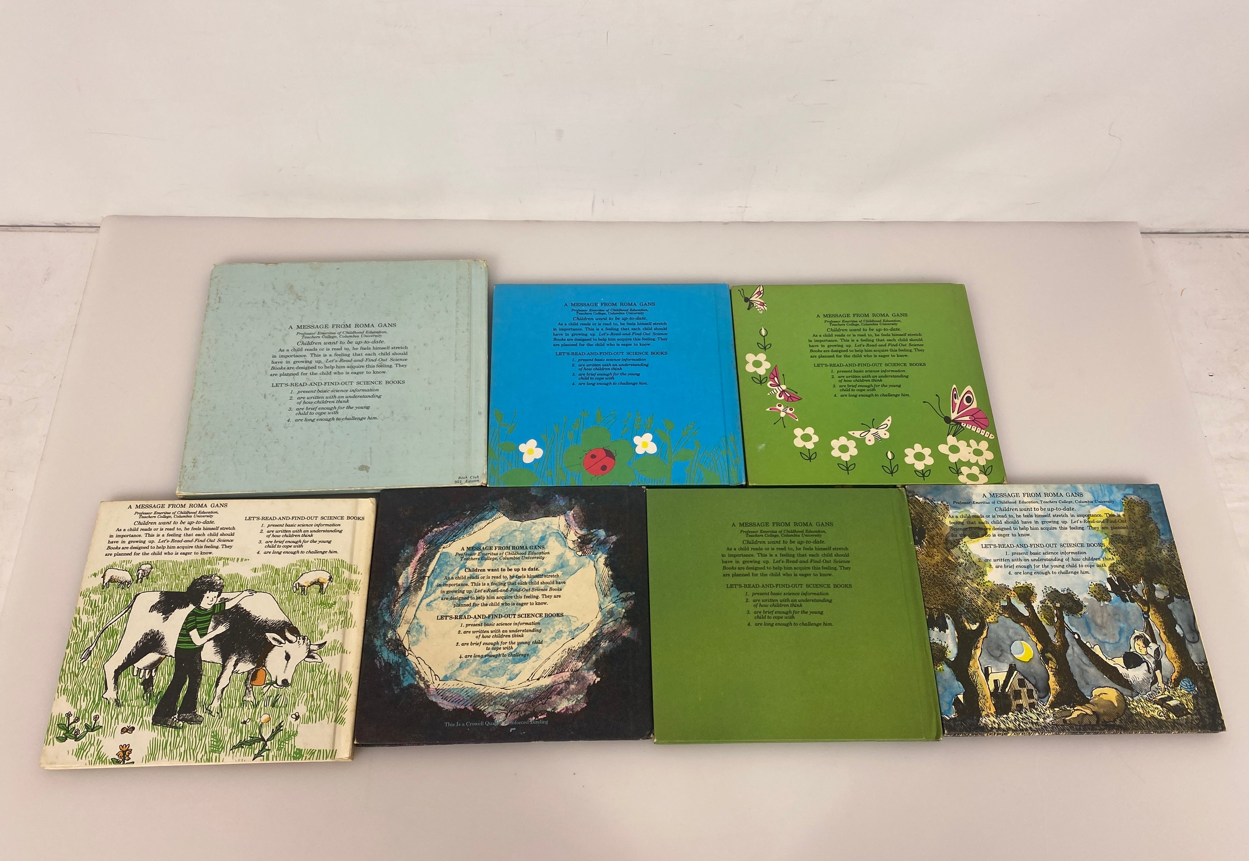 Lot of 7 Let's Read and Find Out Science Books 1964-76 Vintage HC