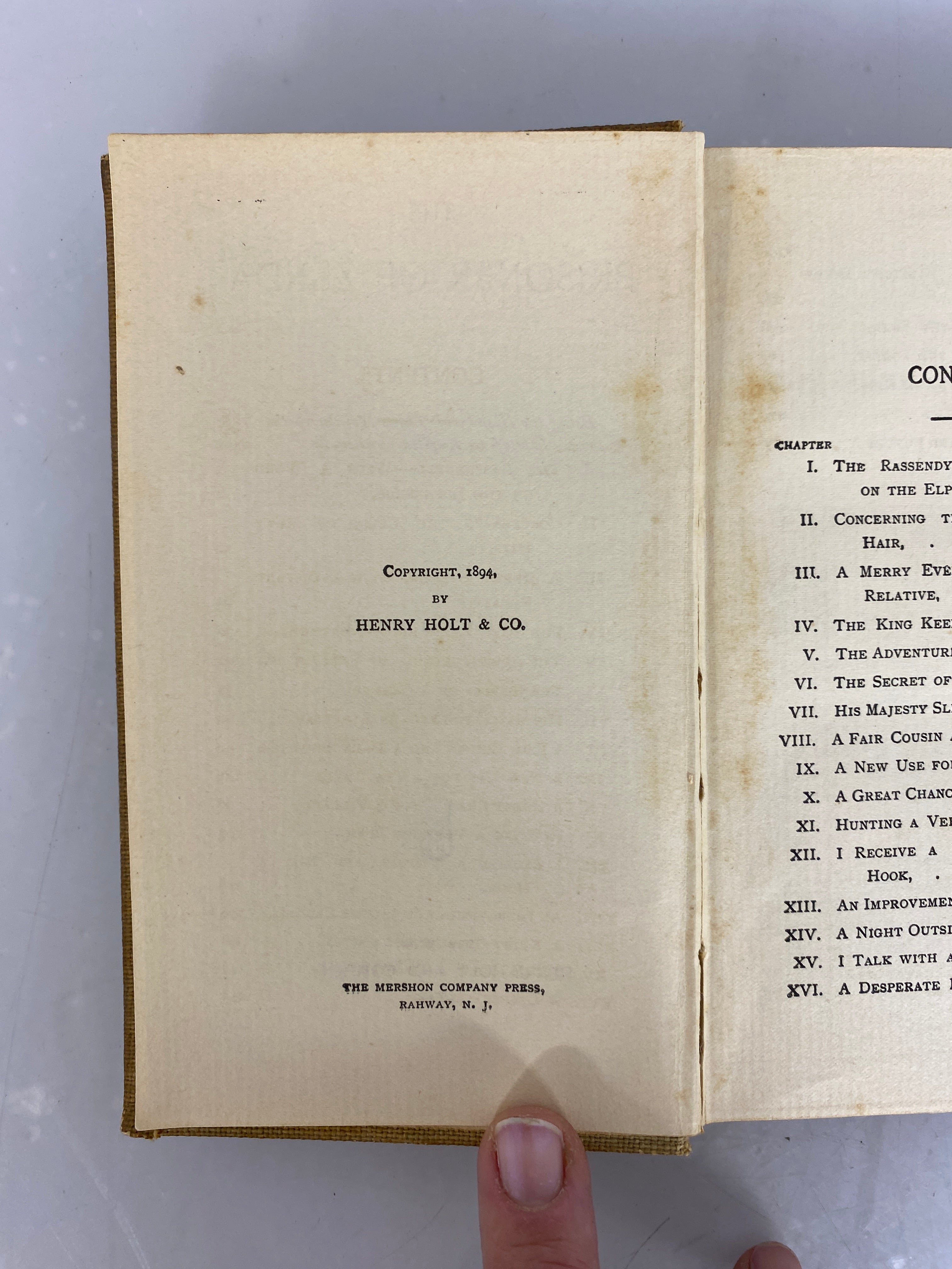 The Prisoner of Zenda by Anthony Hope (Sir Anthony Hope Hawkins) 1896 HC