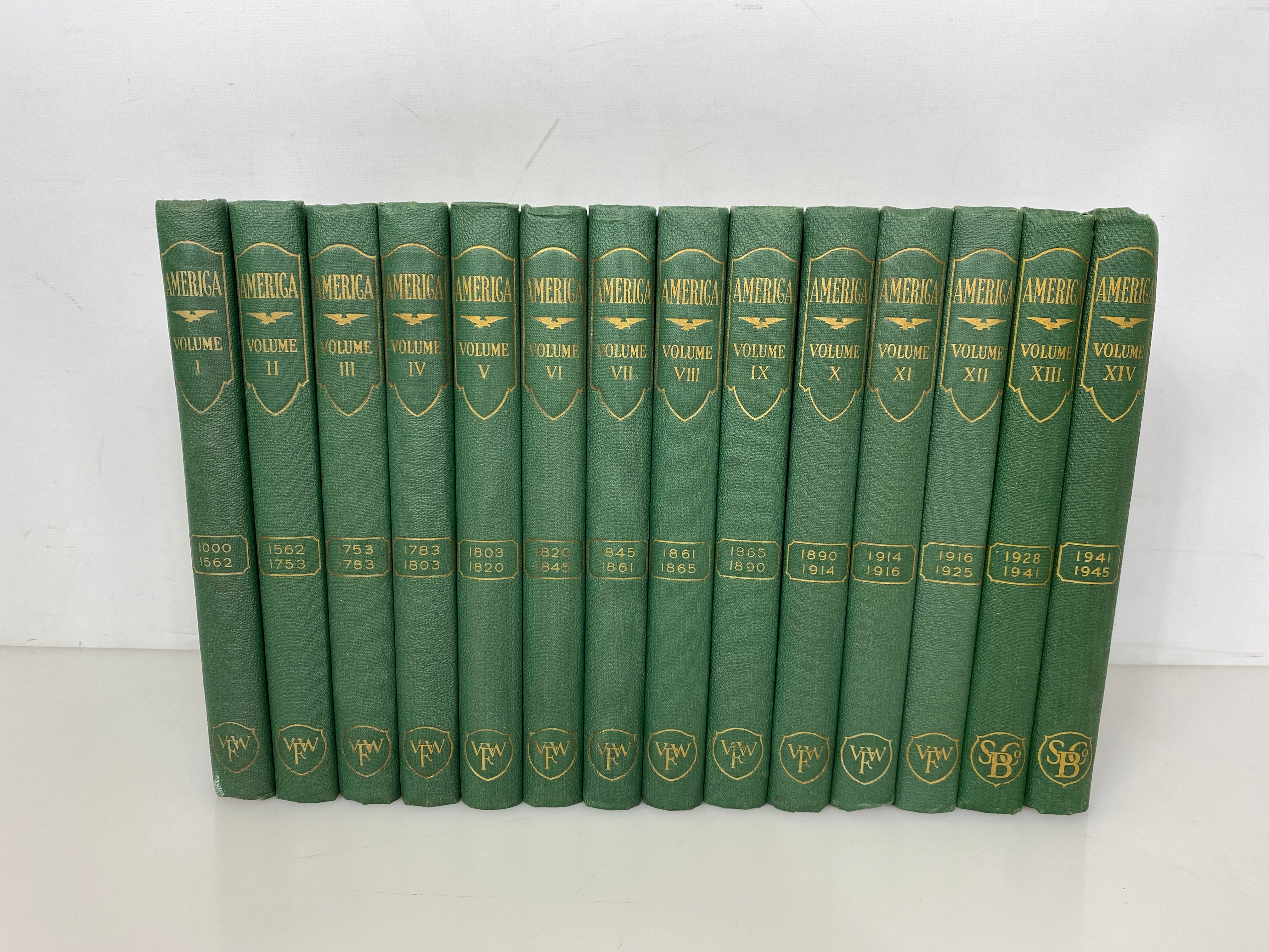 Complete 14 Volume Set America Great Crises in Our History VFW 1925-1947 HC