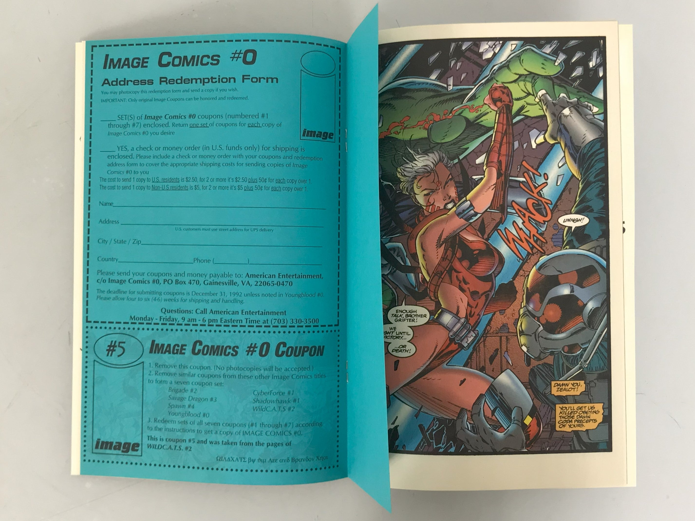 WildC.A.T.S 1-2 1992 with Trading Card
