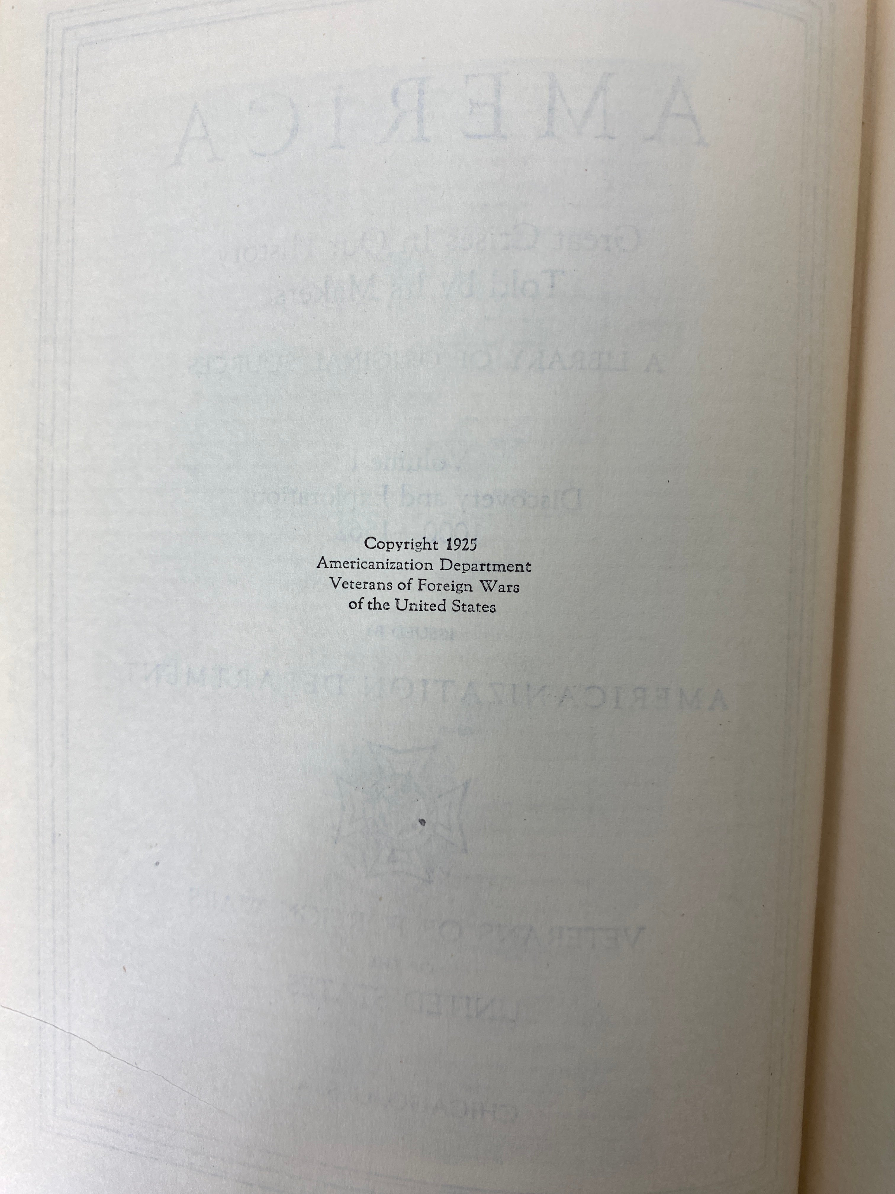 Complete 14 Volume Set America Great Crises in Our History VFW 1925-1947 HC