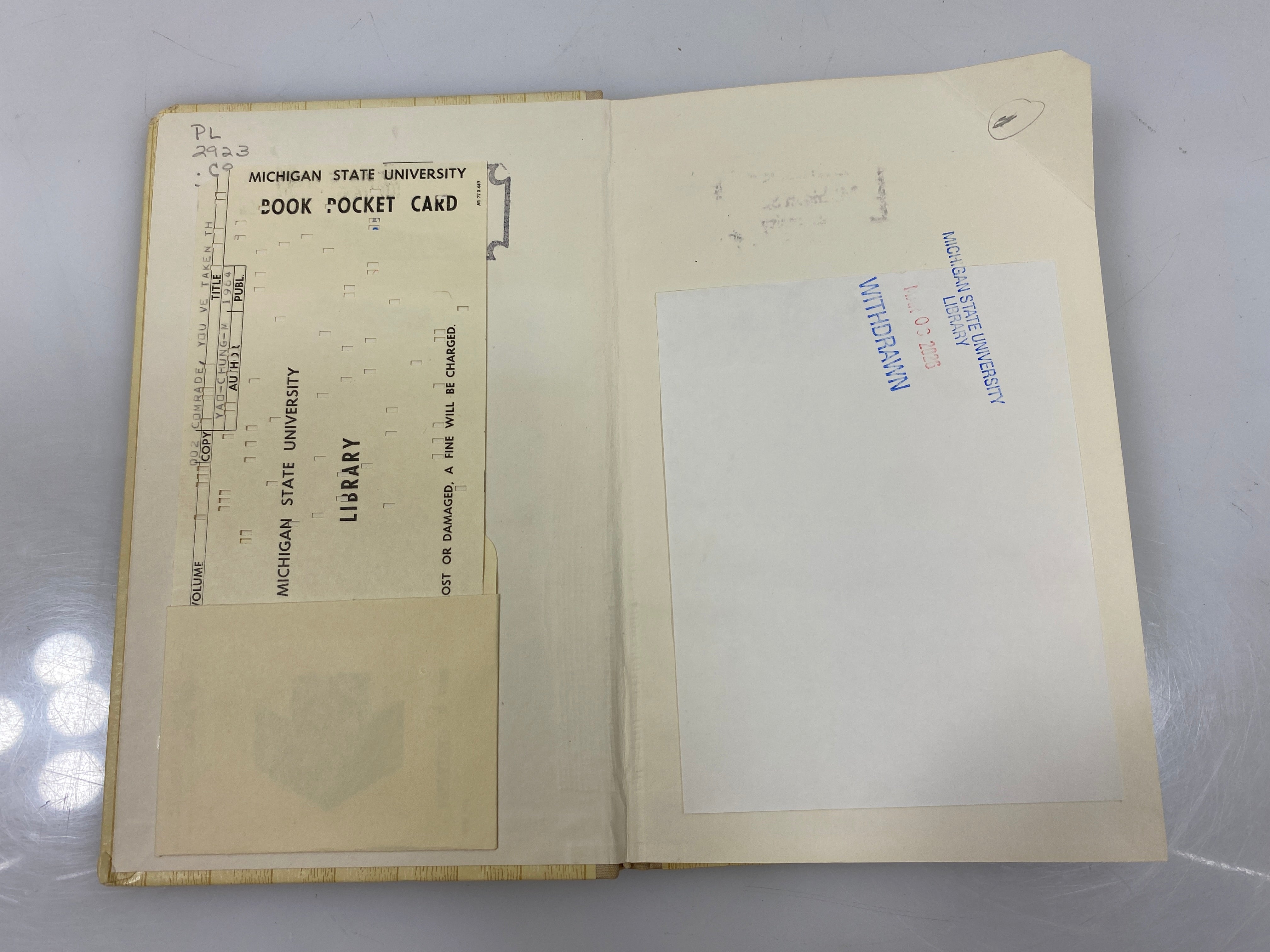 Comrade, You've Taken the Wrong Path! Yao/Chen Ex-library 2nd Ed. 1964 HC