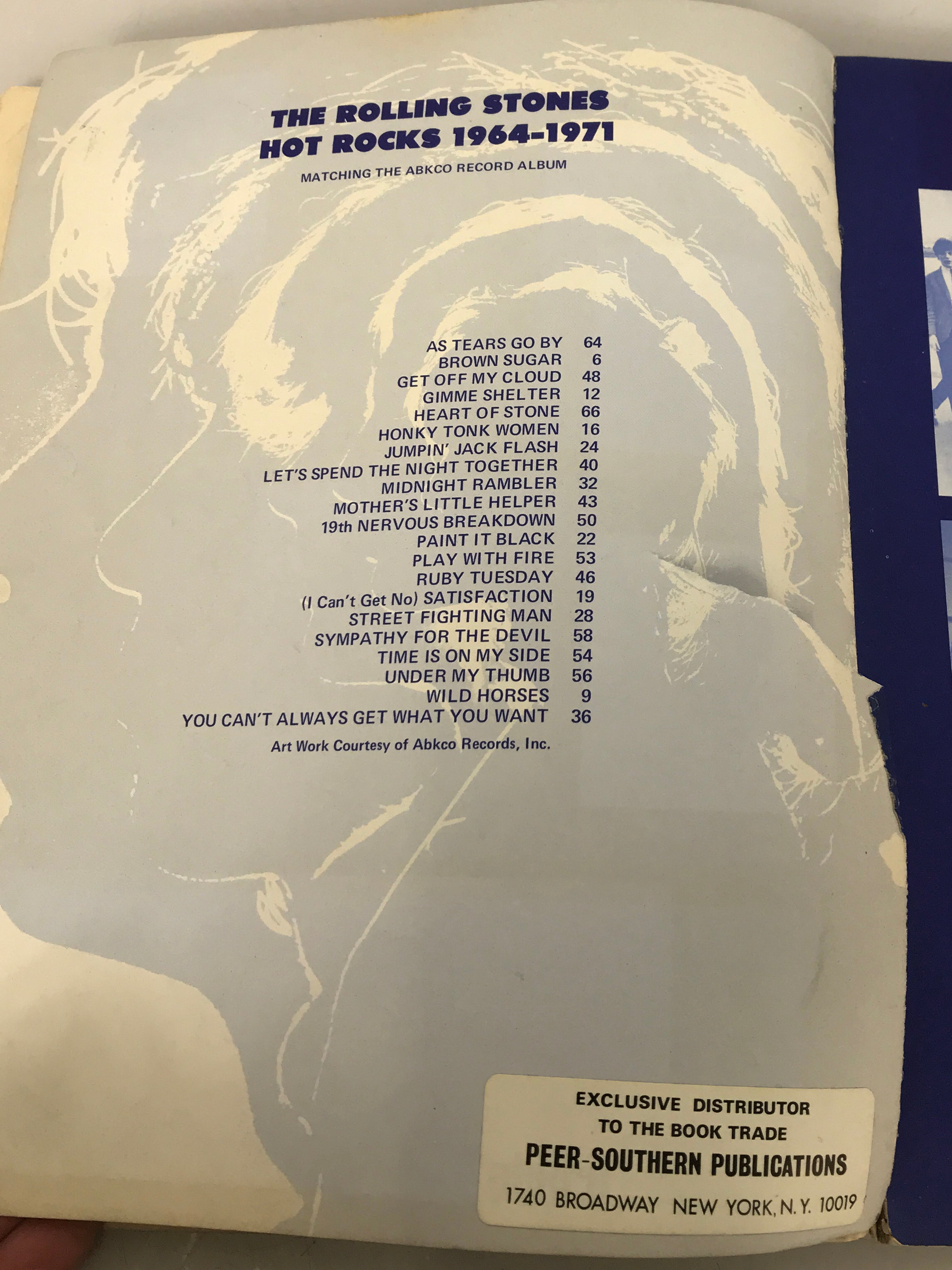 Lot of 2 Rolling Stones Music and Song Books 1975 SC