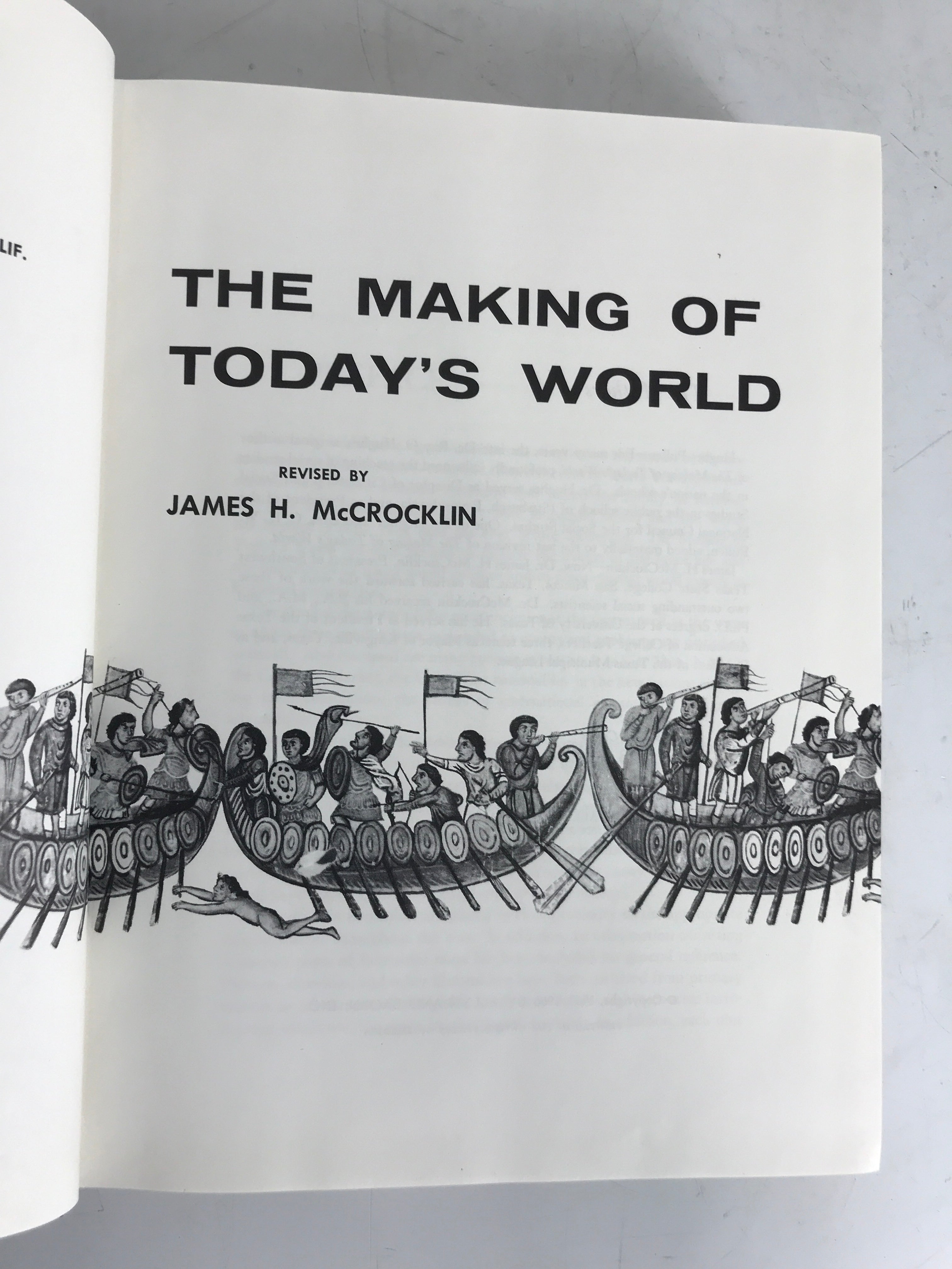 The Making of Today's World McCrocklin 1966 HC Vintage Textbook