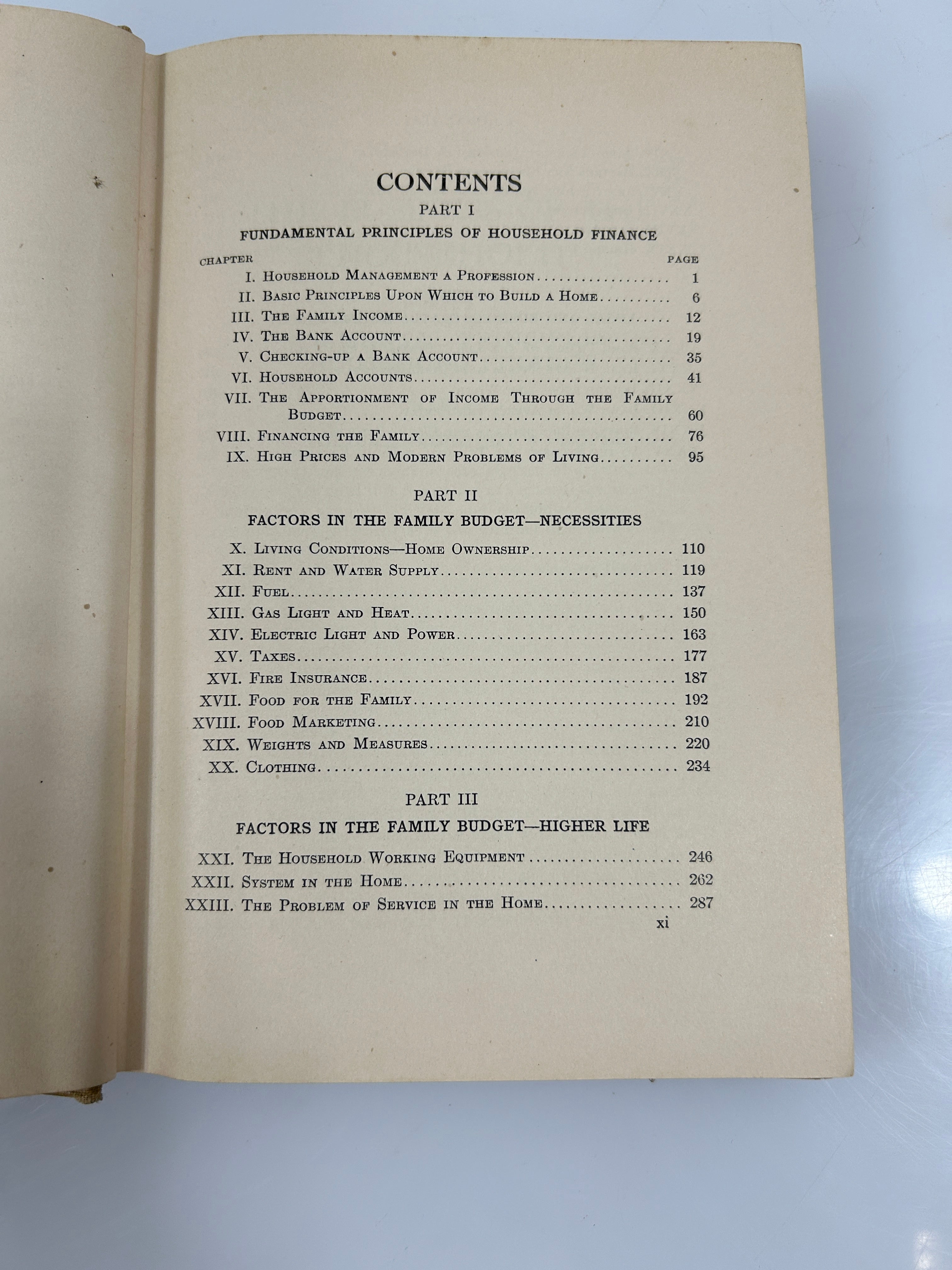 The Business of the Household by Taber 1918 Antique Lippincott's Home Manual HC