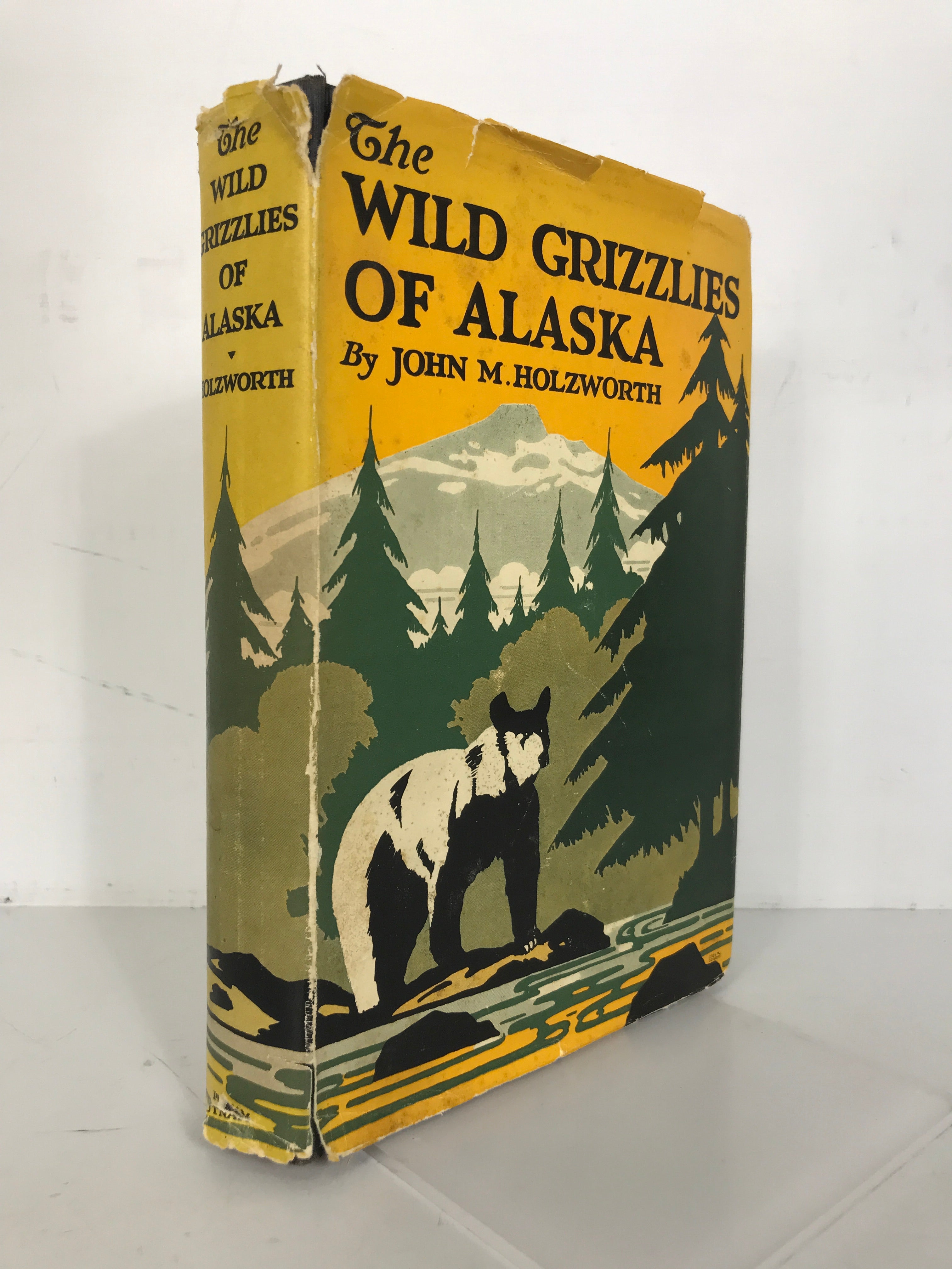 The Wild Grizzlies of Alaska John Holzworth Signed 1st Ed HCDJ