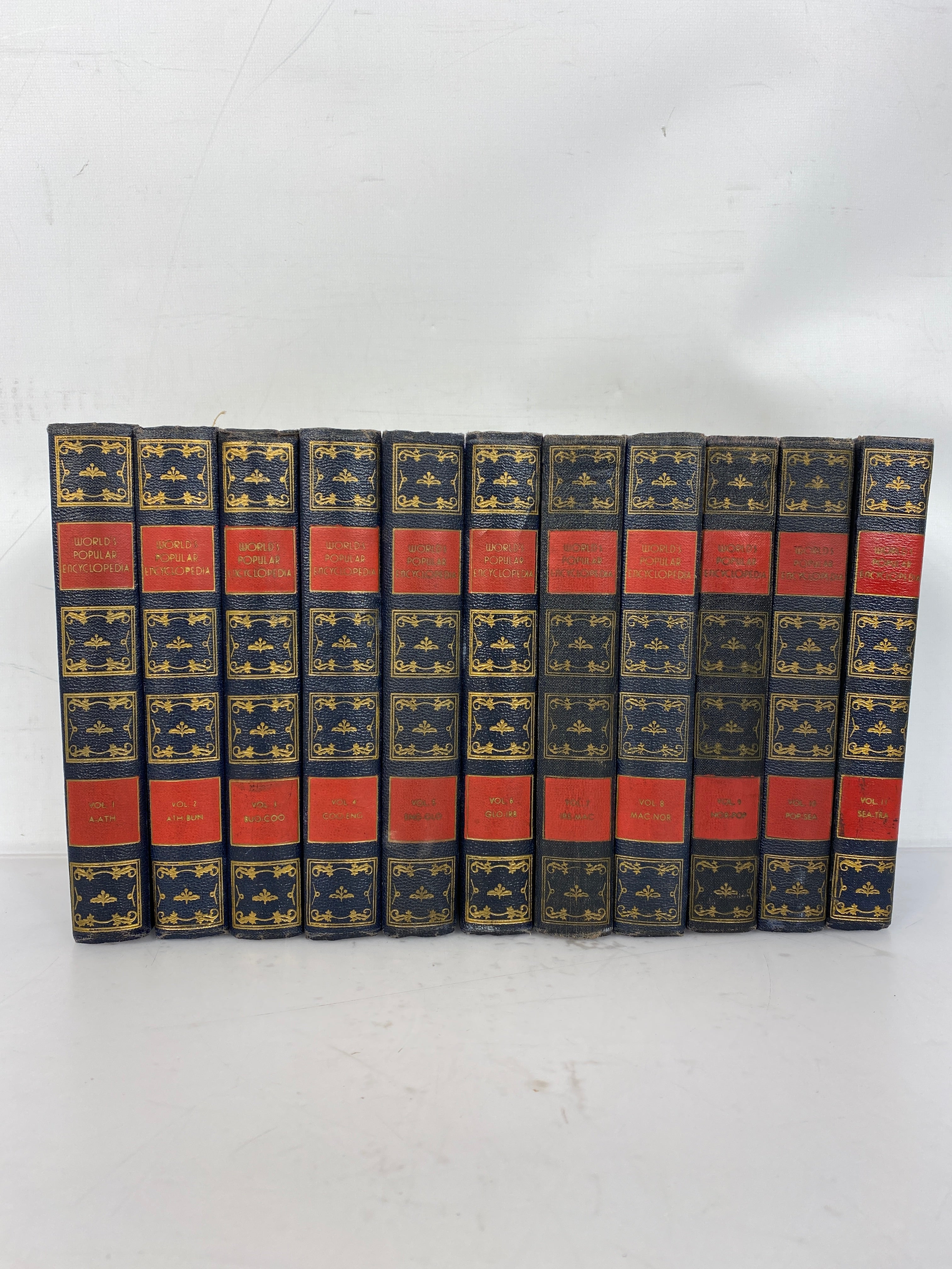 Vintage World's Popular Encyclopedia Volumes 1-11 1937 The World Syndicate Publishing Company HC