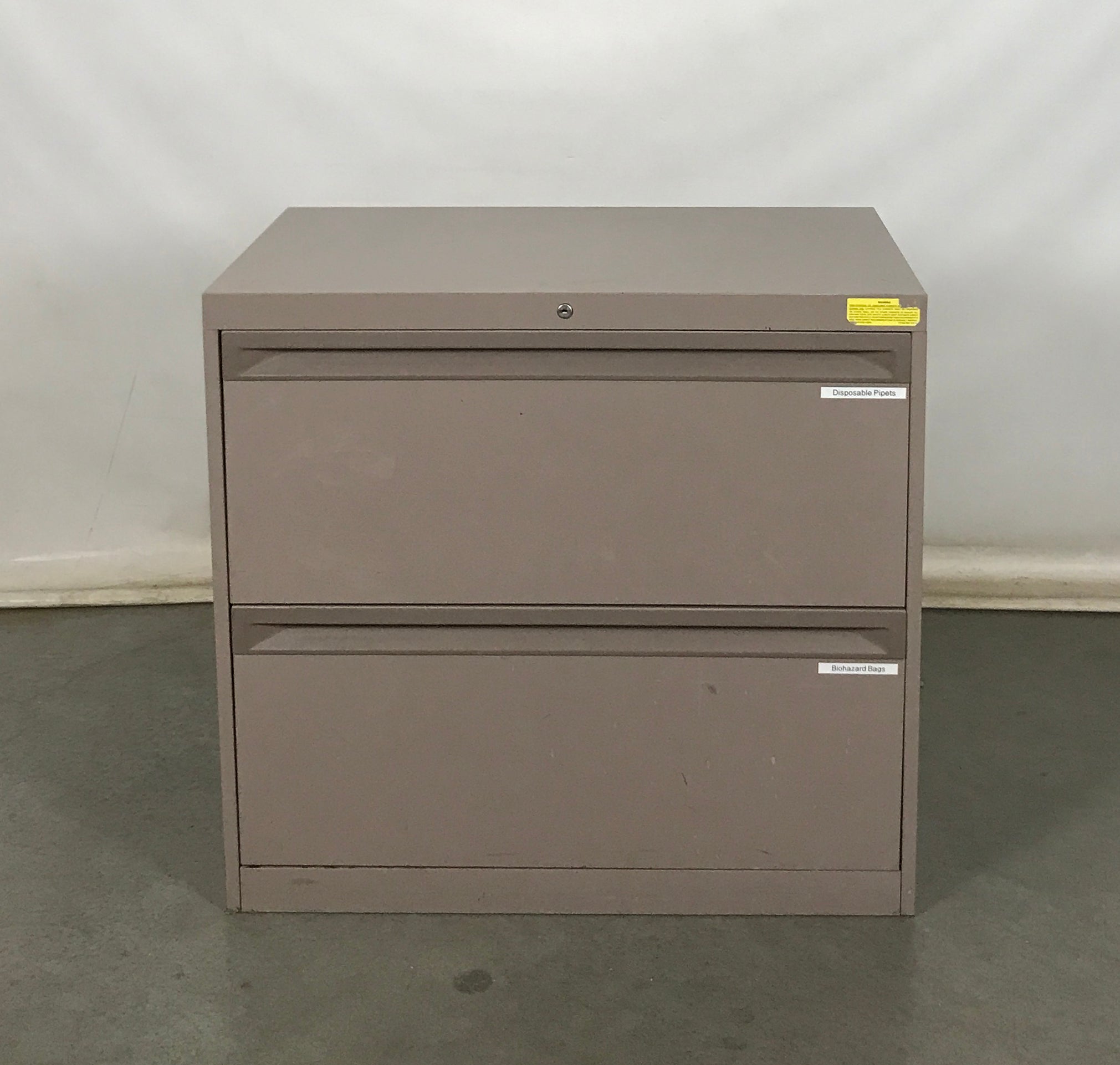 2 Drawer Brown Lateral File Cabinet