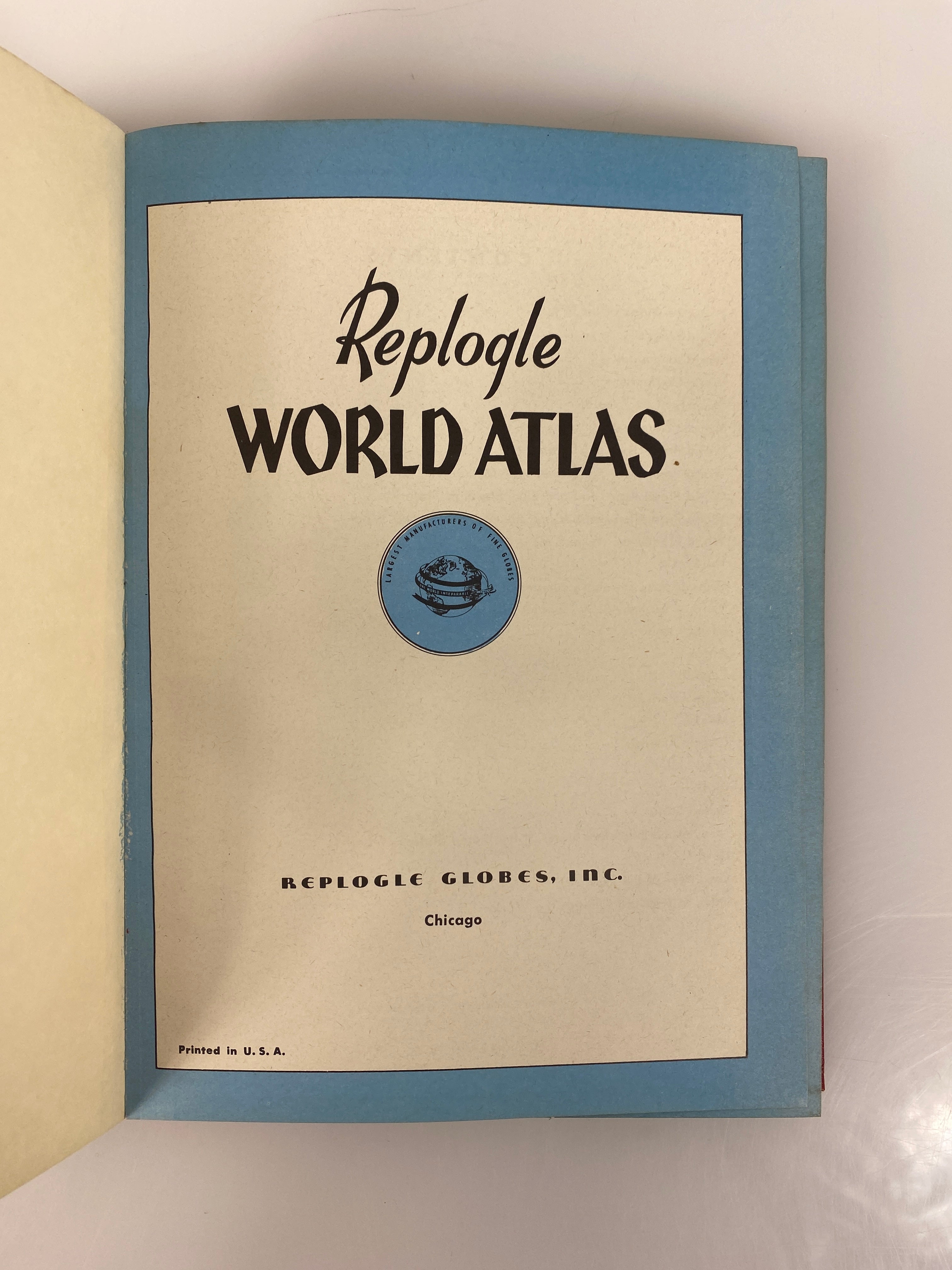 Replogle World Atlas 1957 by Replogle Globes Vintage HC
