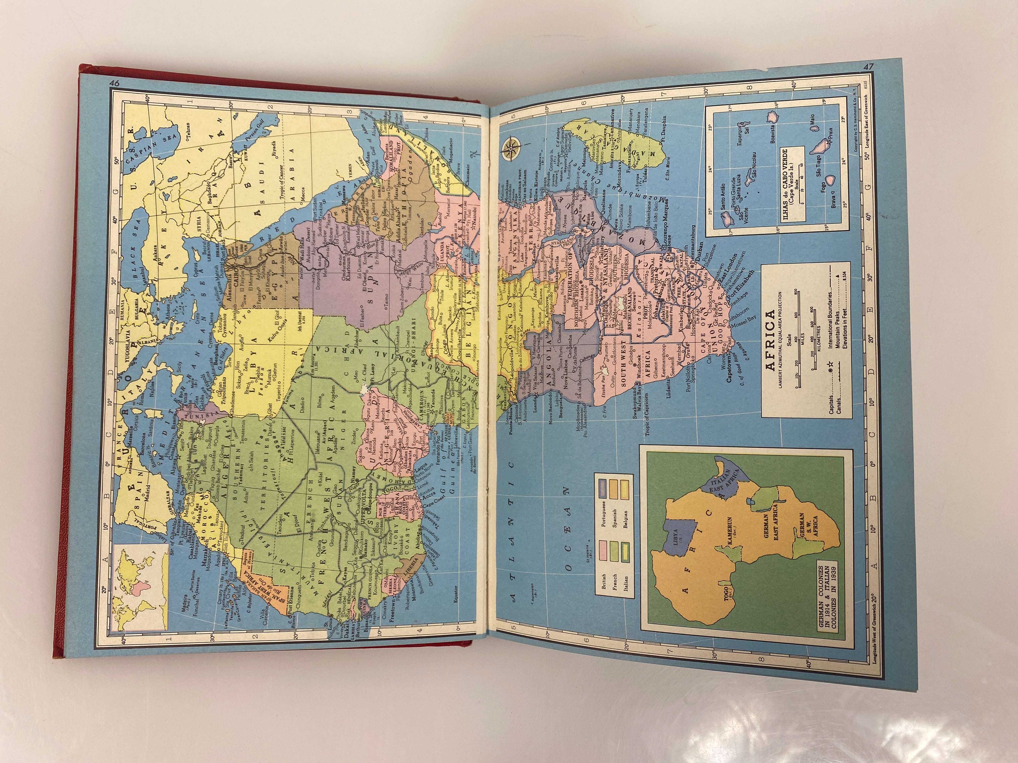 Replogle World Atlas 1957 by Replogle Globes Vintage HC