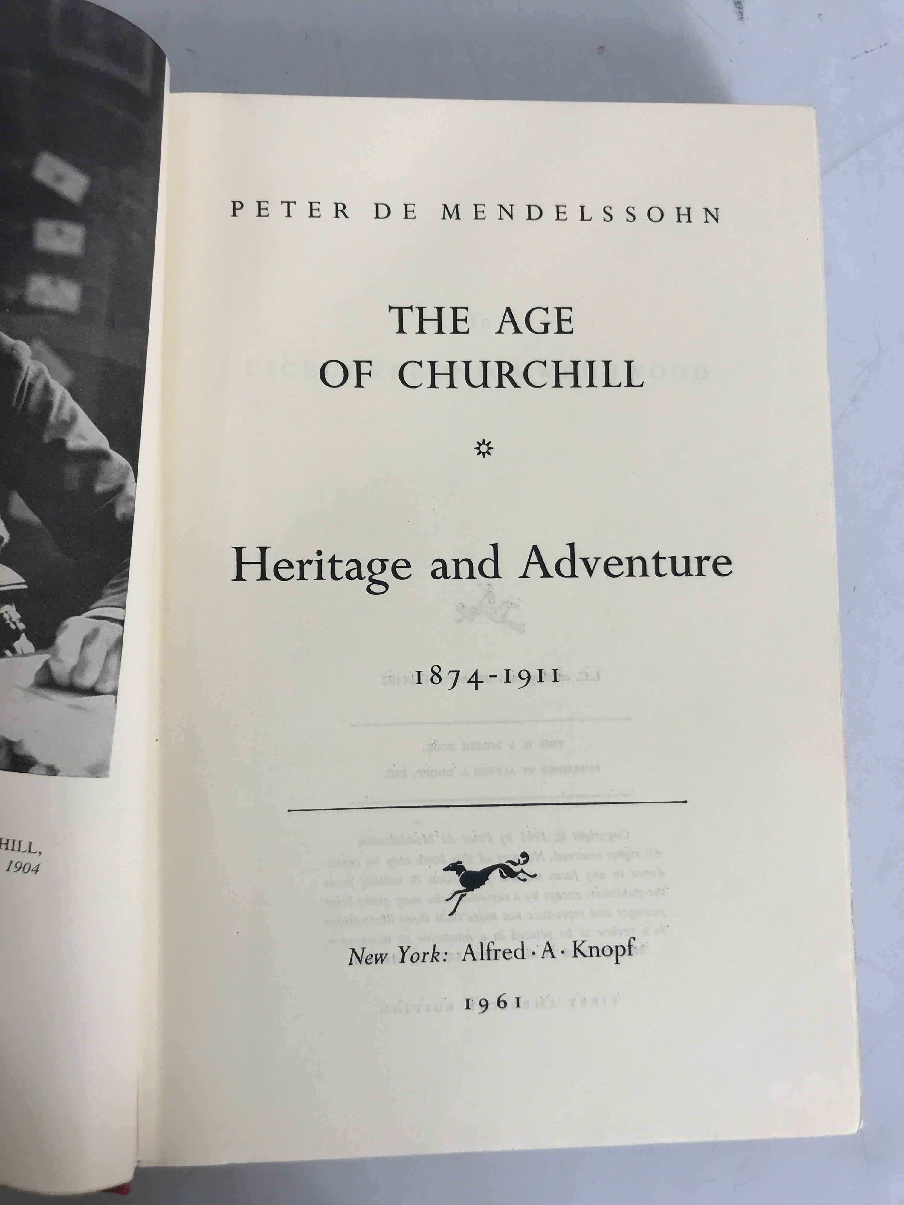 The Age of Churchill Heritage & Adventure Mendelssohn 1961 1st US Ed