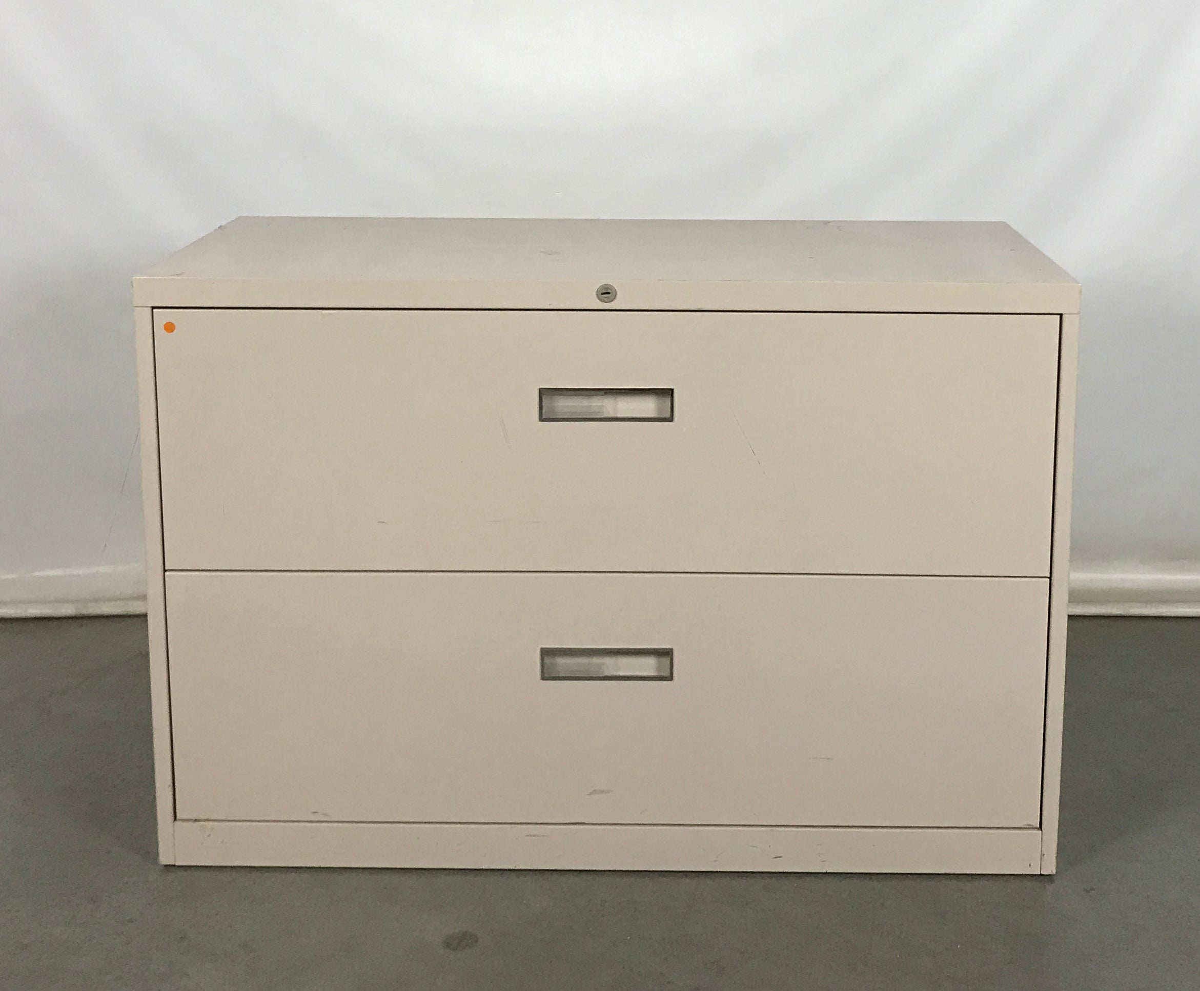 2 Drawer Tan Lateral File Cabinet