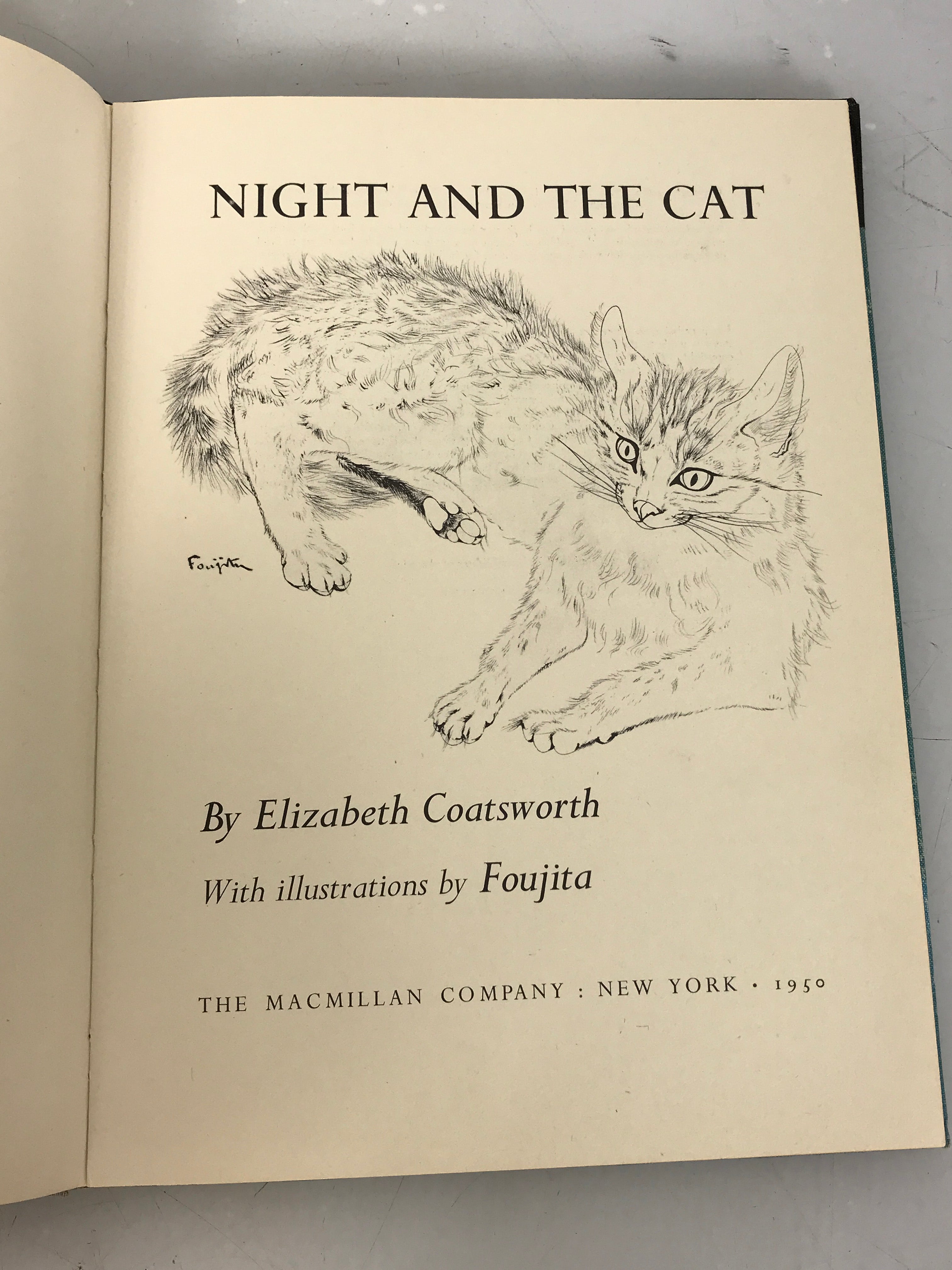 Night and the Cat Coatsworth and Foujita 1950 First Printing HC