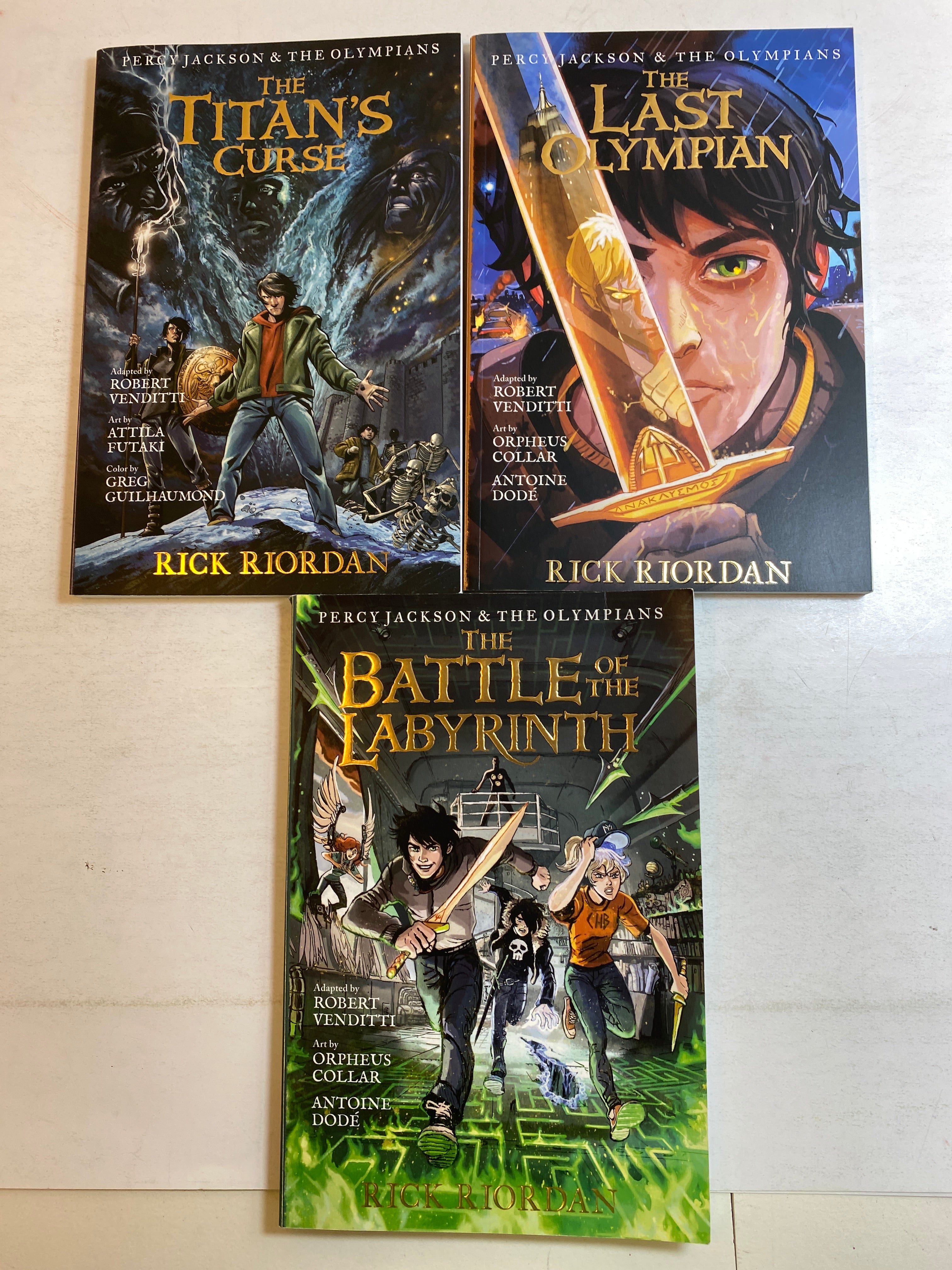 Lot of 3 Percy Jackson Graphic Novels 2013-2019