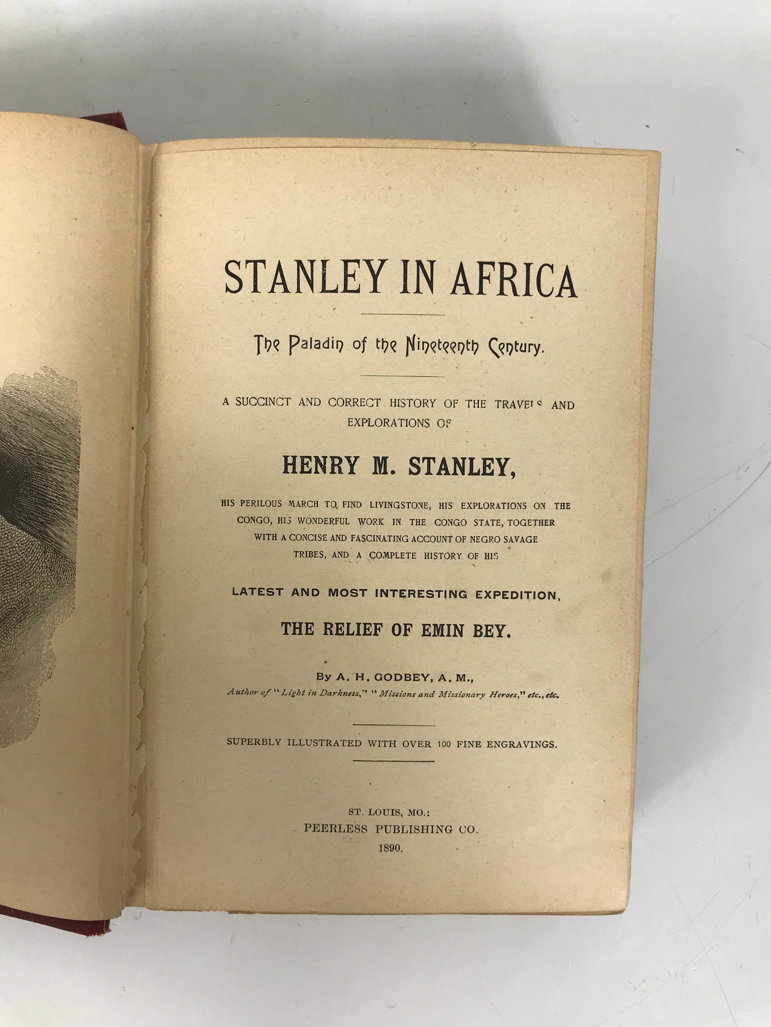 Stanley in Africa The Paladin of the 19th Century by Godbey 1890 Antique HC