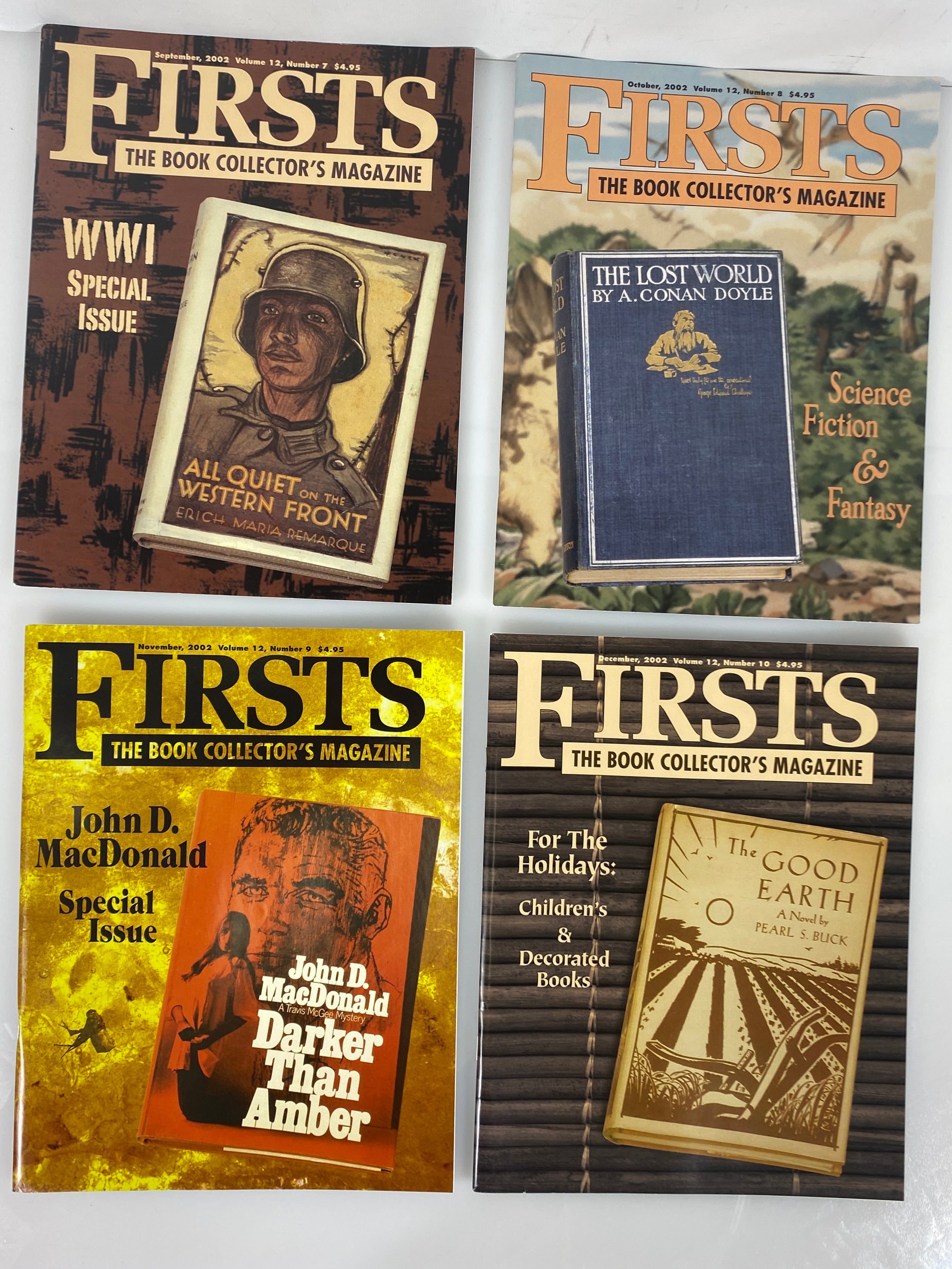 Lot of 10 Firsts Book Collector's Magazine (2002 Full Year)