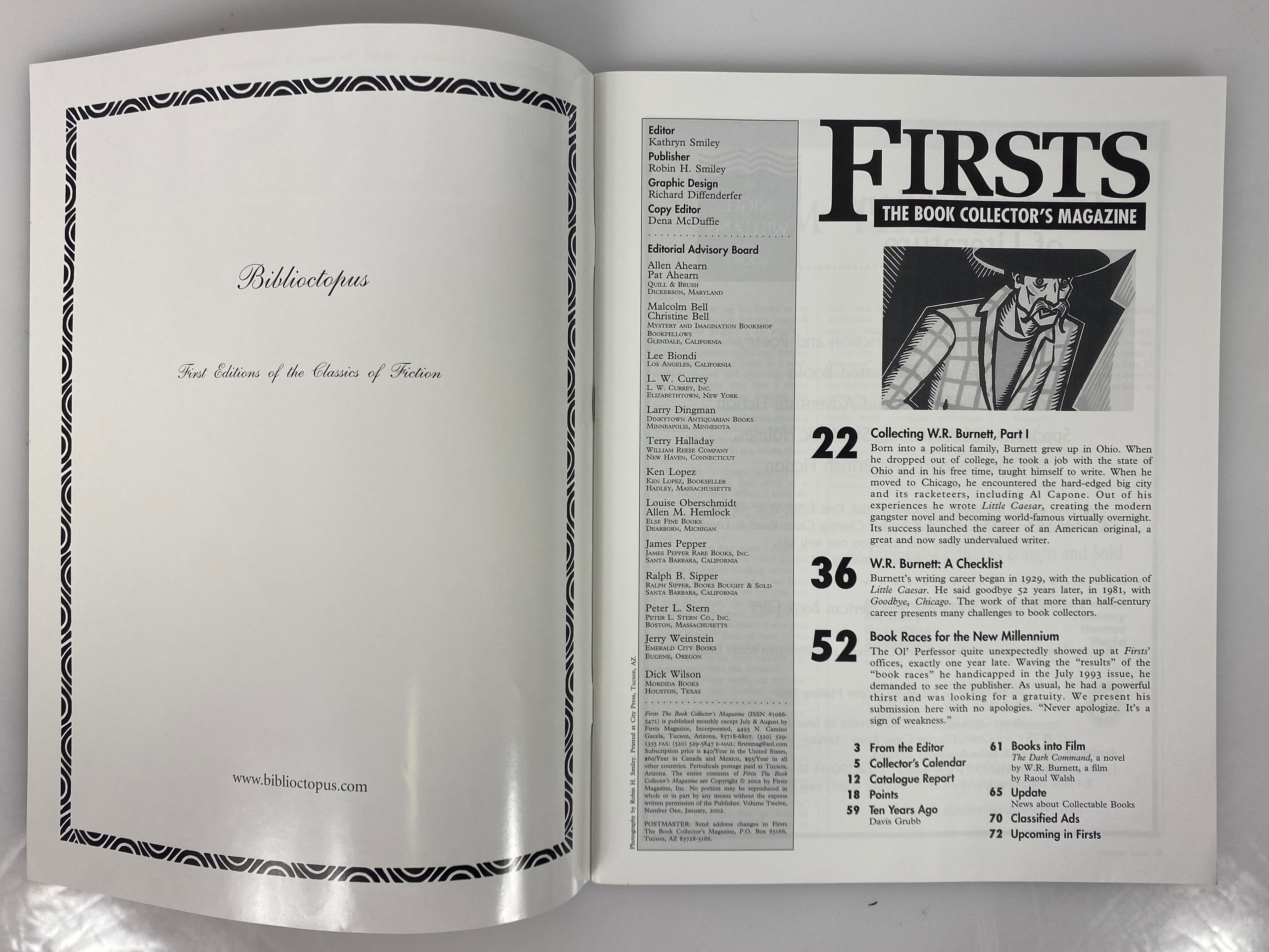Lot of 10 Firsts Book Collector's Magazine (2002 Full Year)