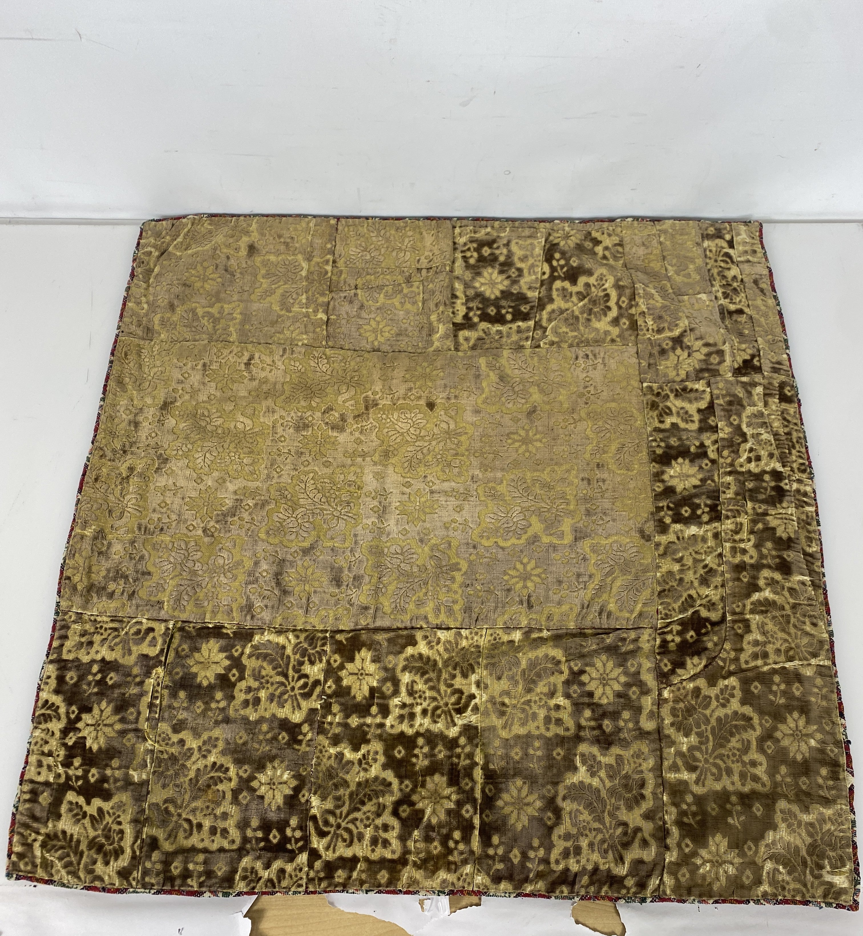 Vintage Persian Velvet Patterned Wall Decoration 25x25