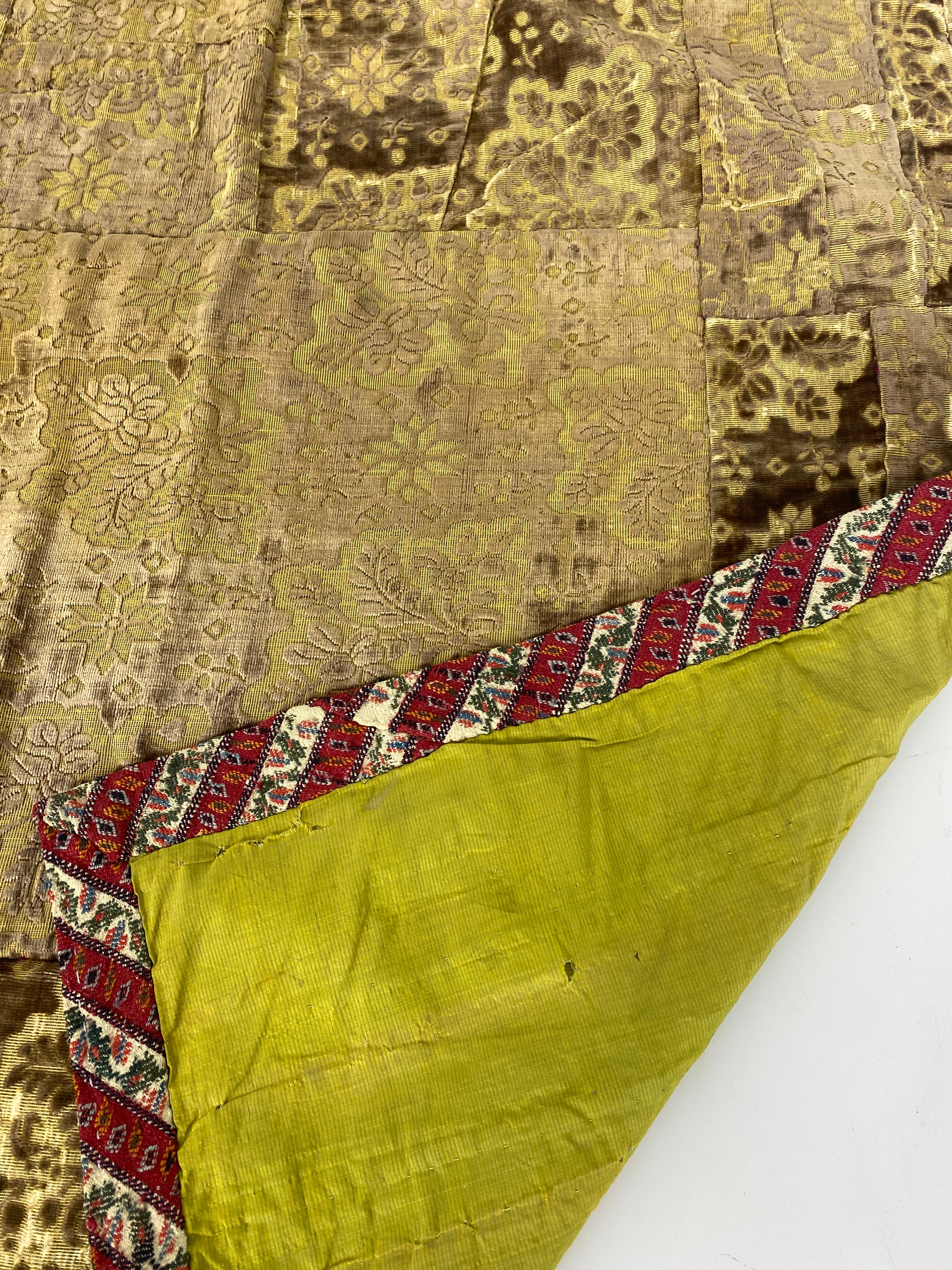 Vintage Persian Velvet Patterned Wall Decoration 25x25