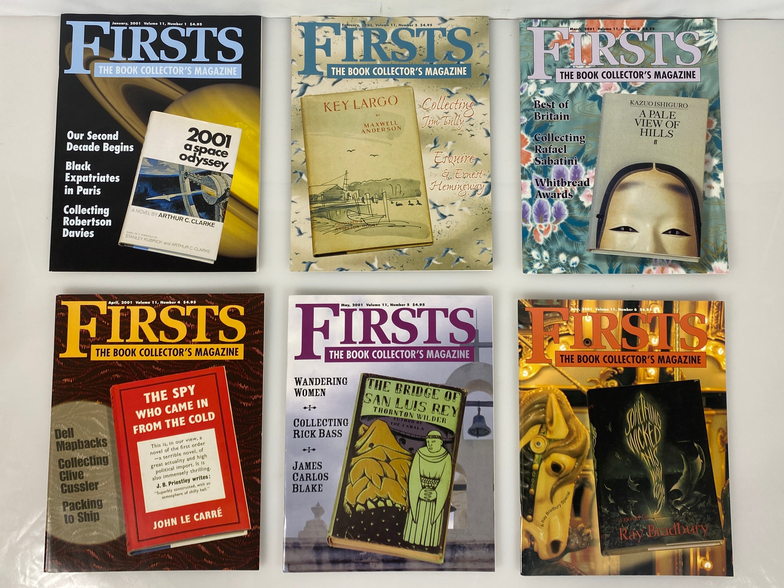 Lot of 10 Firsts Book Collector's Magazine (2001 Full Year)