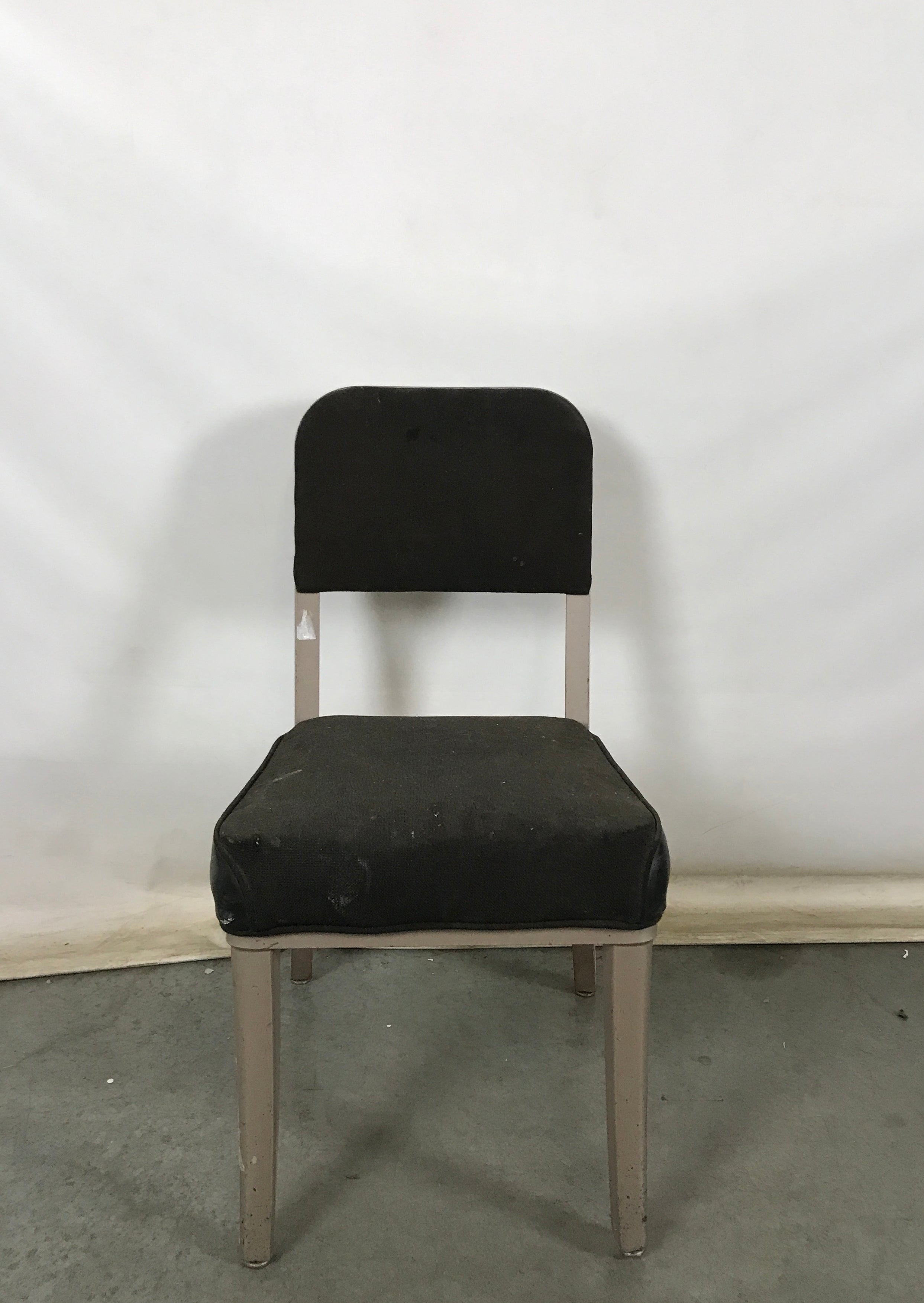 Steelcase Black Upholstered Armless Chair